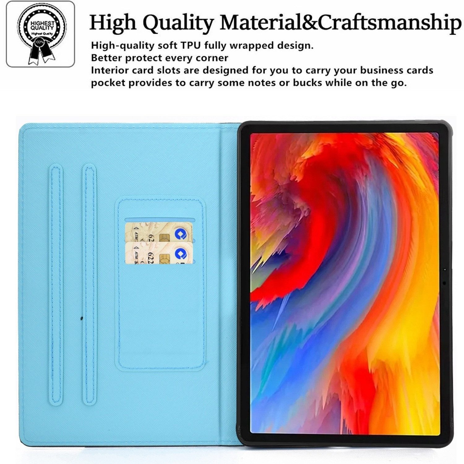 Wigento Tablet-Hülle Für Lenovo Tab M11 Kunstleder Tablet Tasche Hülle Case Etuis Motiv 10