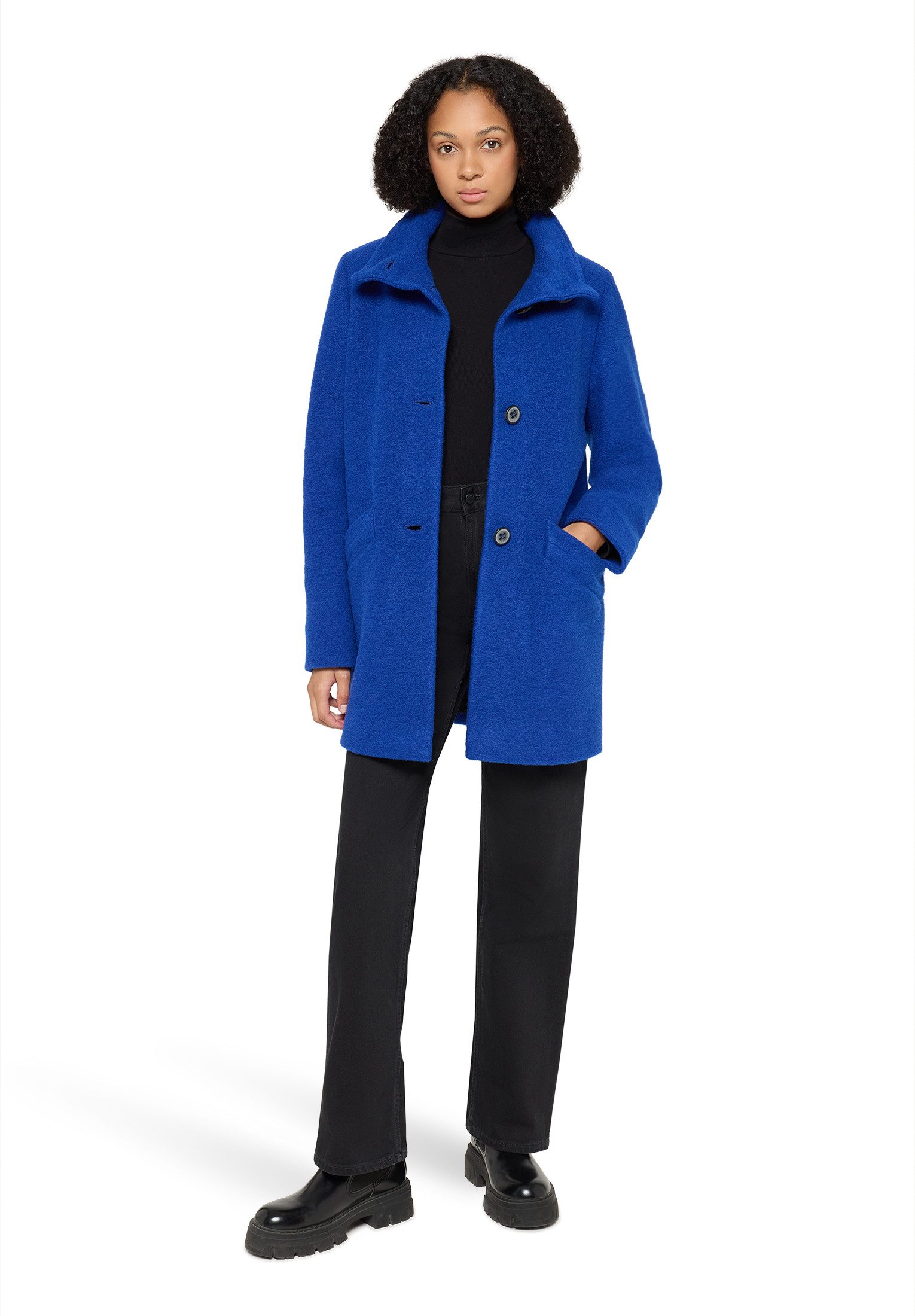 Amber & June Kurzjacke Damen mit Stehkragen