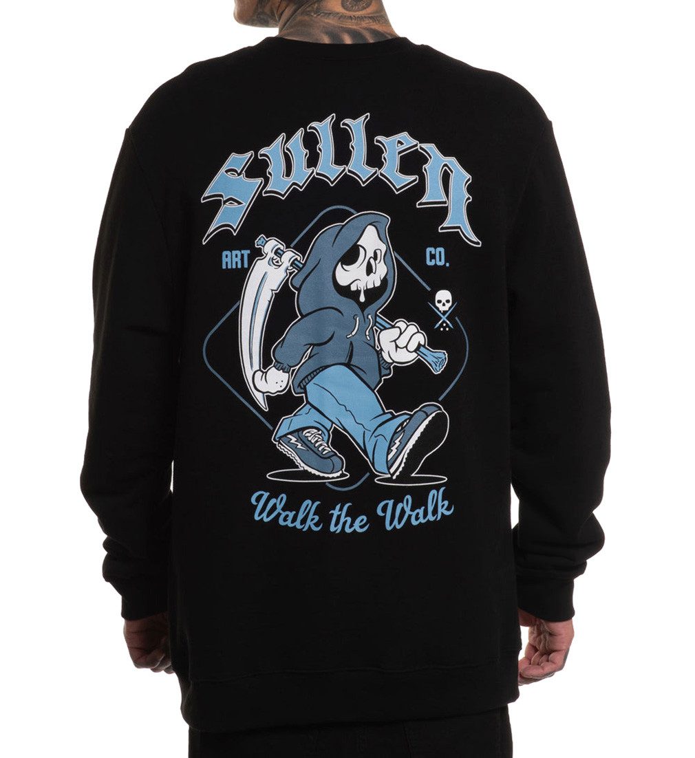 Sullen Clothing Sweatshirt Walk The Walk Crewneck Sweater Pulli Grim Reaper