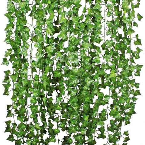 Kunstranke Efeuranke Hängend Ivy Leaves Kunstpflanze,Höhe 220 cm, Coonoor