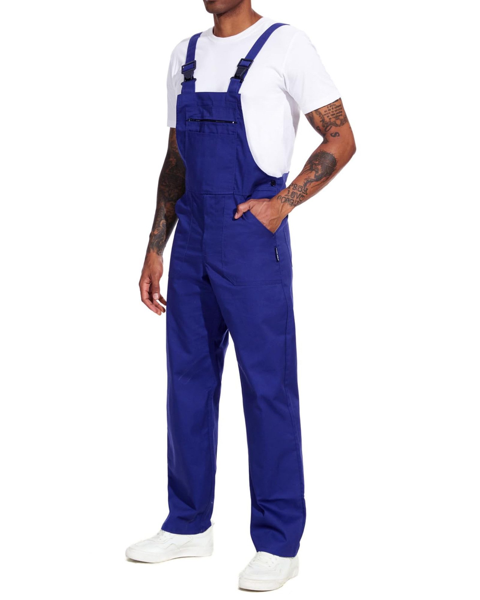 WORK IDEA Arbeitslatzhose Herren Arbeitshose Herren Latzhose Multi Pocket Arbeitslatzhose (1-tlg) geeignet für Garten, Malerarbeiten und Outdoor-Einsätze – Bild 4 von 5