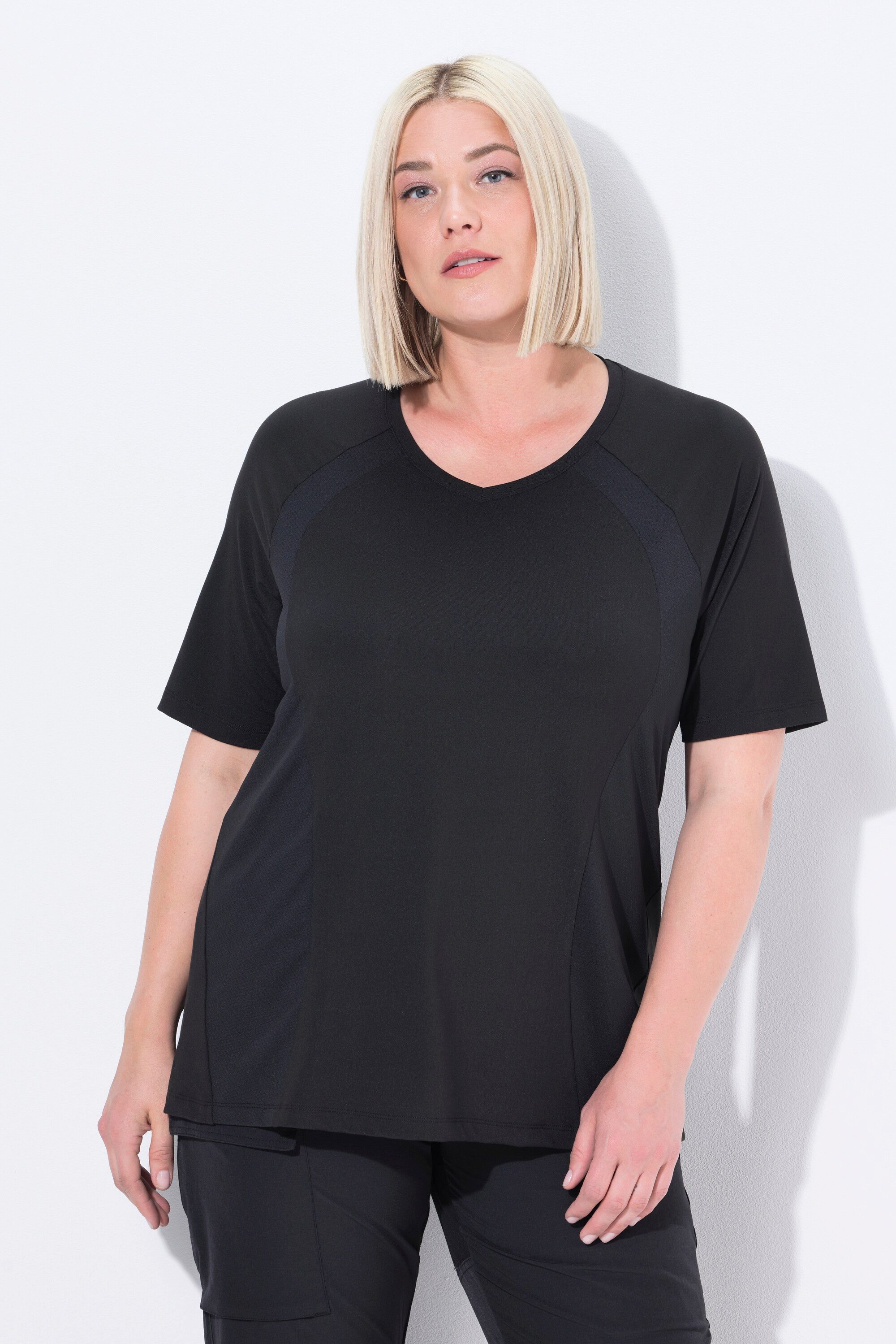 Ulla Popken T-Shirt Funktionsshirt schnelltrocknend Halbarm günstig online kaufen