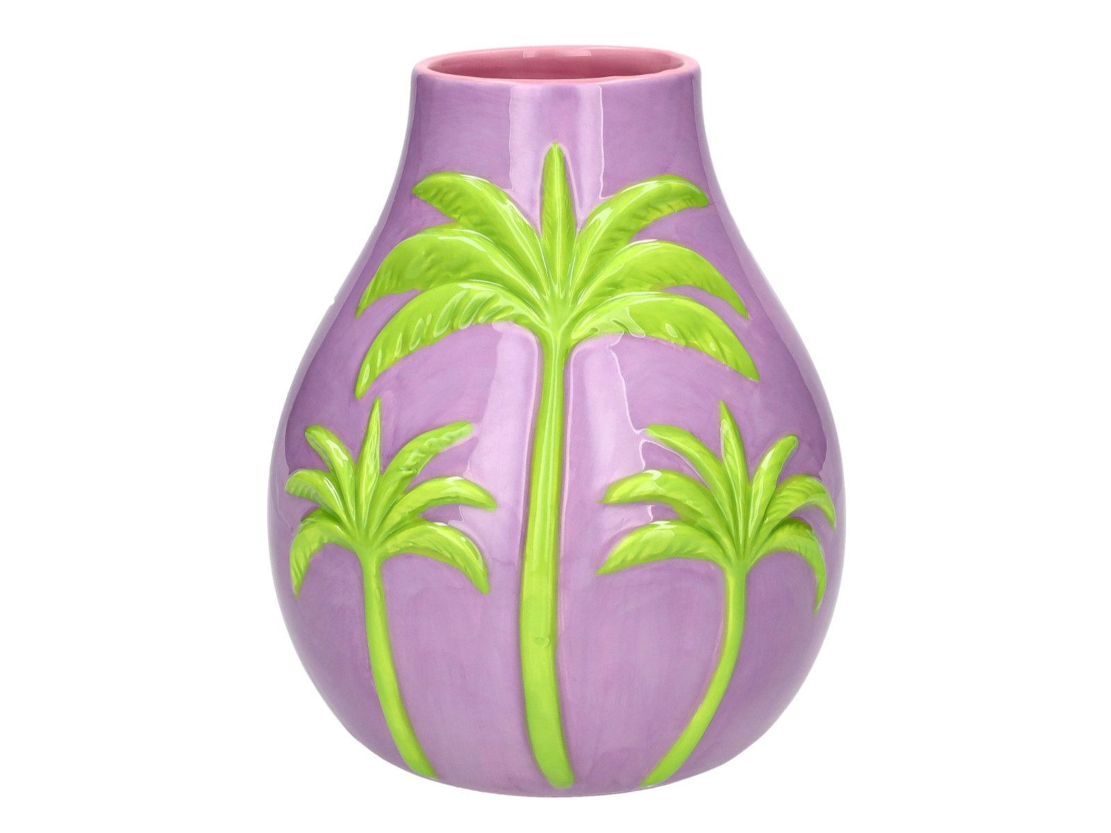 Giftcompany Dekovase Artisan Vase Palme M lila/grün 16,8cm (Vasen)