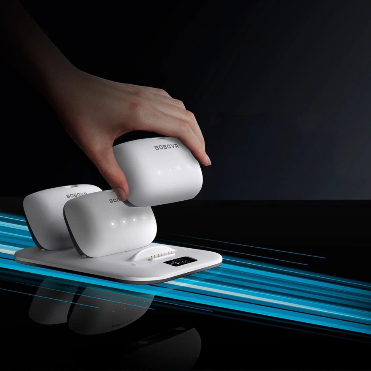 BOBOVR BD3 Akku-Ladestation (3fach Dock mit 3x 30 W und Display)