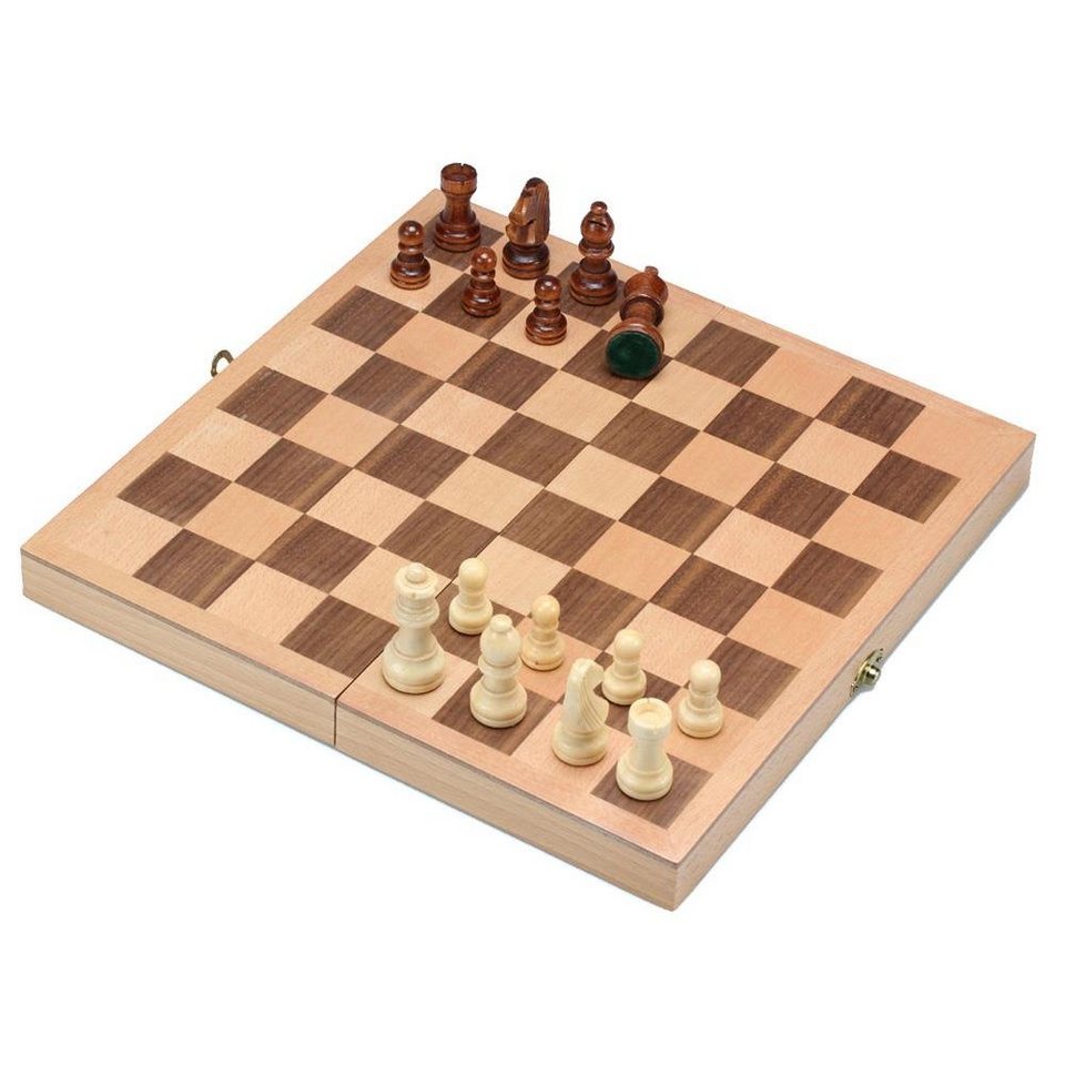 Philos Spiel, Schachkassette 2708 groß, Schach, Reiseschach, Reisekassette, Schachspiel, Holz, Holzschach