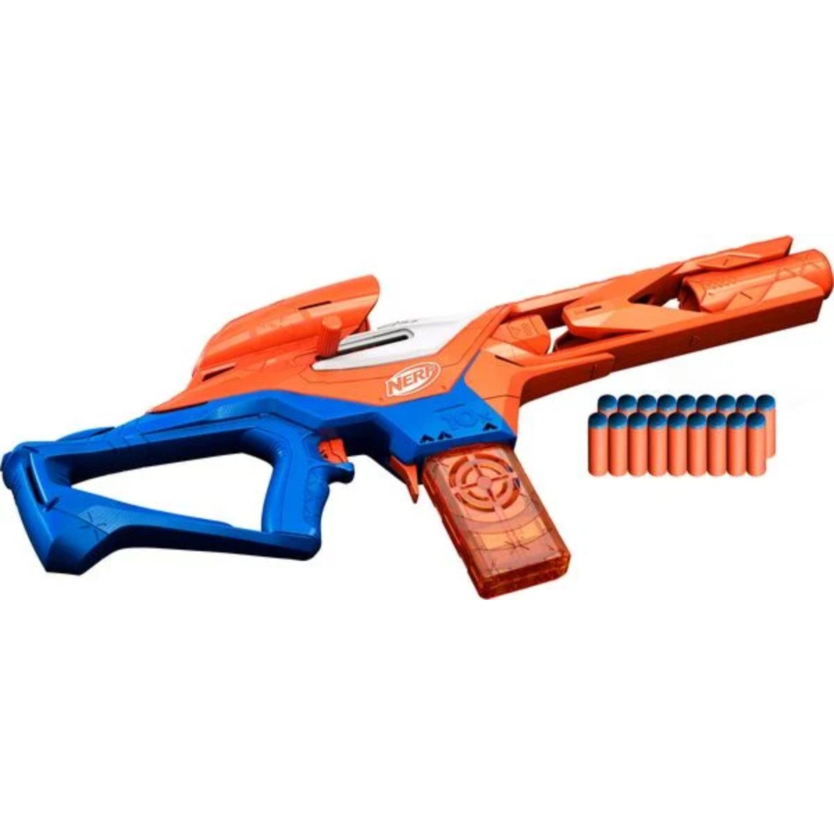 Hasbro Blaster Nerf N Series Pinpoint (Einzelartikel, Nerf N Series), Mit 10-Dart-Magazin, Zielfernrohr und 18 N1 Darts