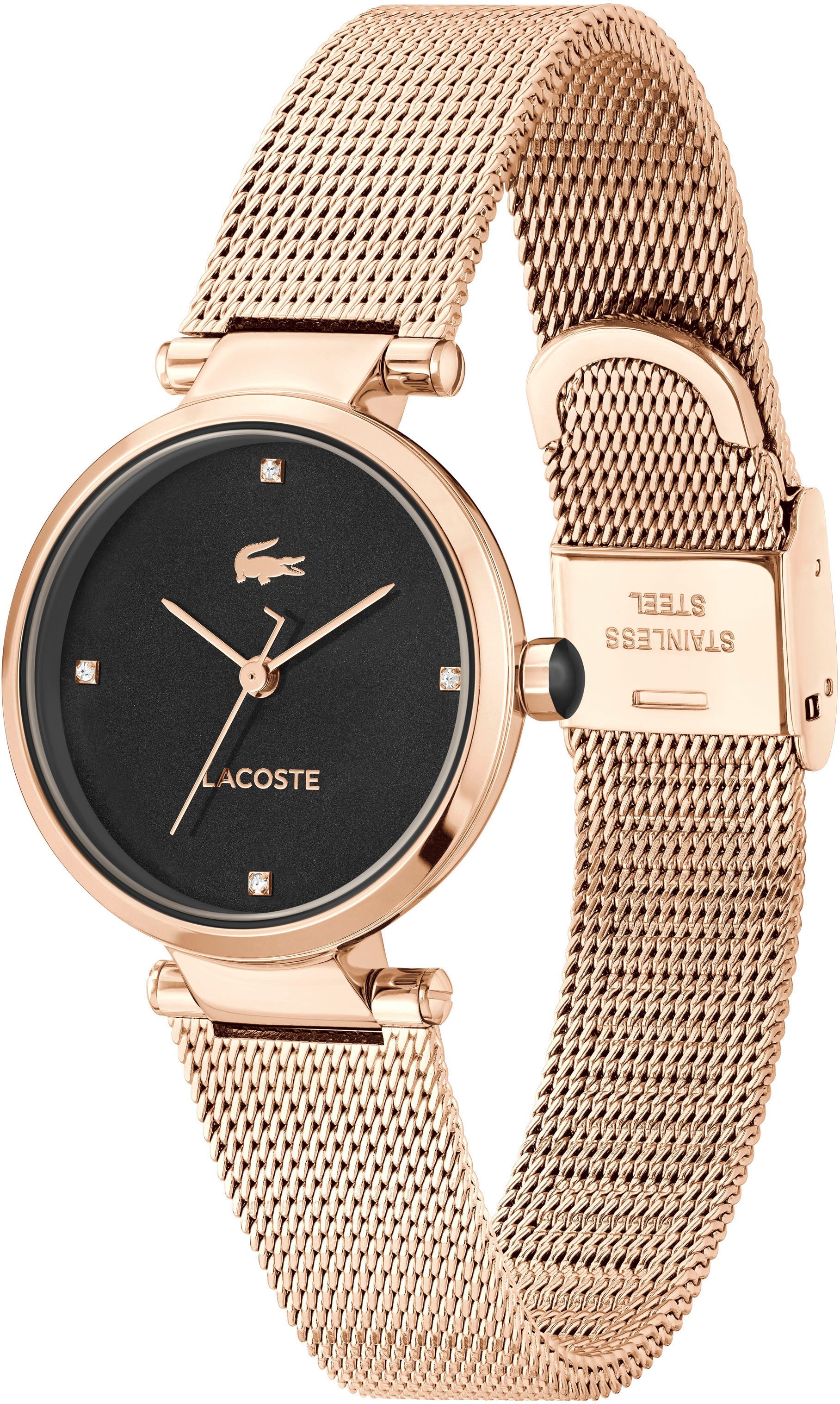 Lacoste Quarzuhr ORBA 2001425, Armbanduhr, Damenuhr, Edelstahlarmband, anal günstig online kaufen