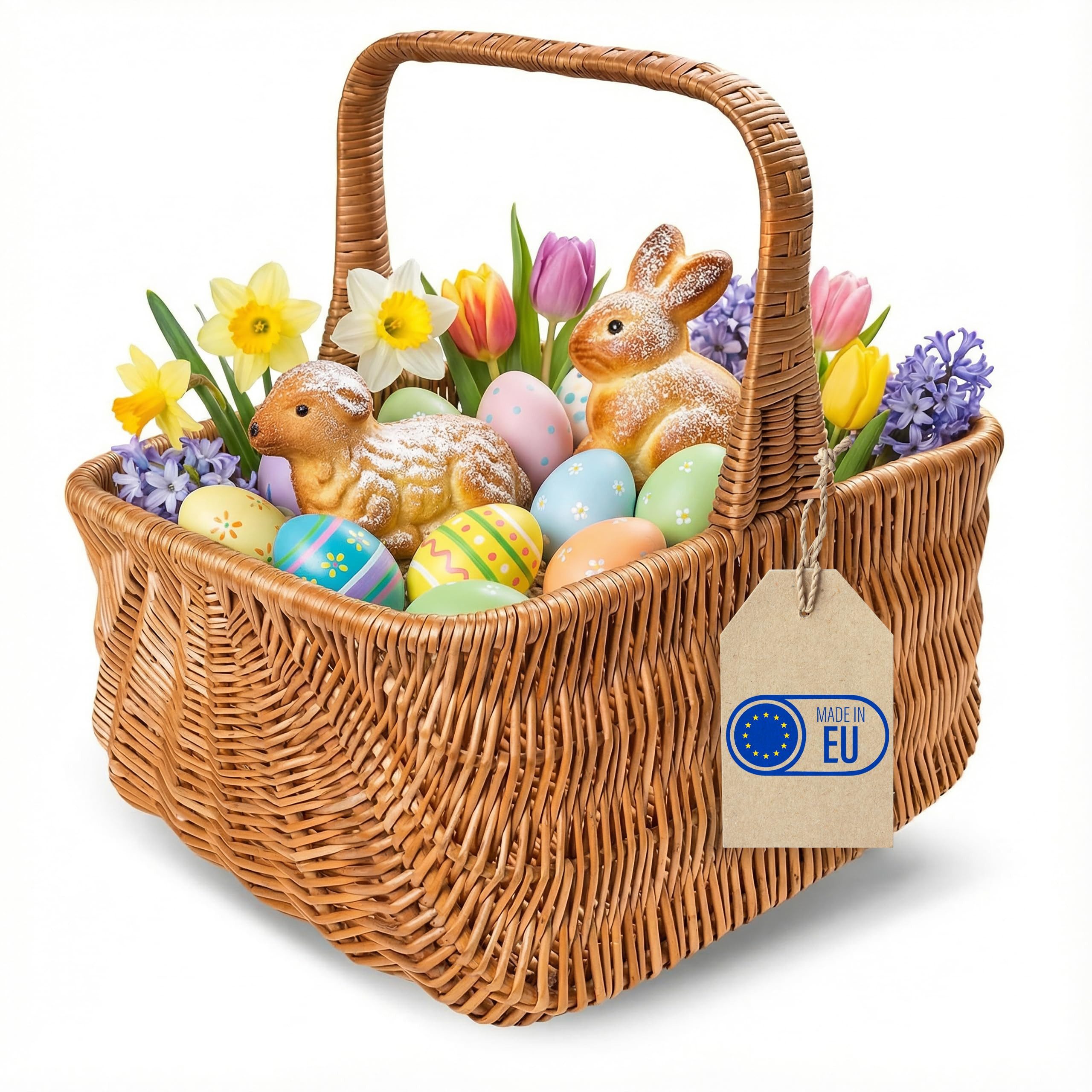 Creative Home Einkaufskorb Picknickkorb Weidenkorb mit Henkel