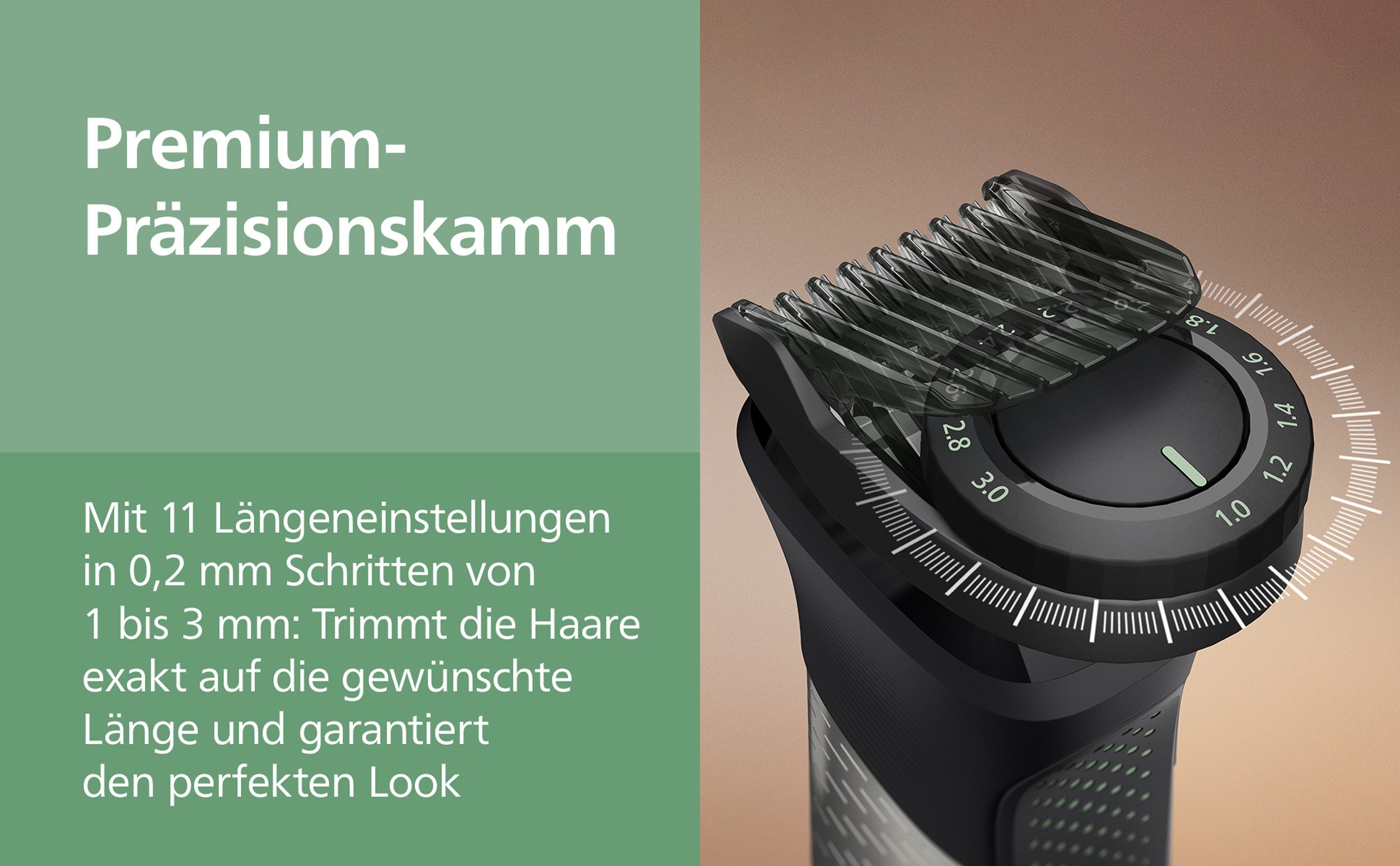 Philips Multifunktionstrimmer Series 9000 MG9557/15, 20-in-1-Trimmer für Gesicht, Körper und Kopfhaare
