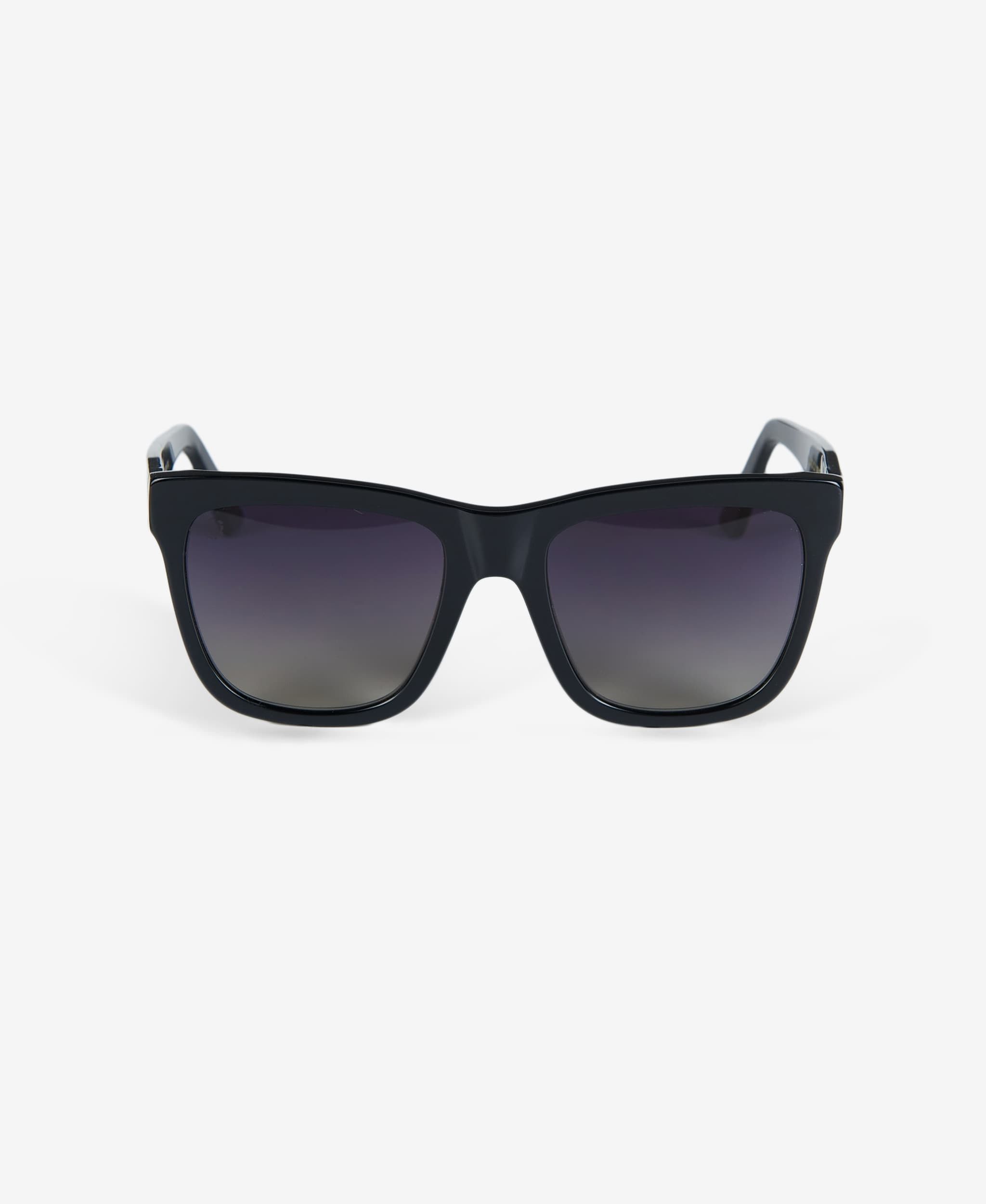 GLAMIRA Sonnenbrille Quadratische Glänzend Schwarze Damensonnenbrille (1-St) mit polarisierten Linsen