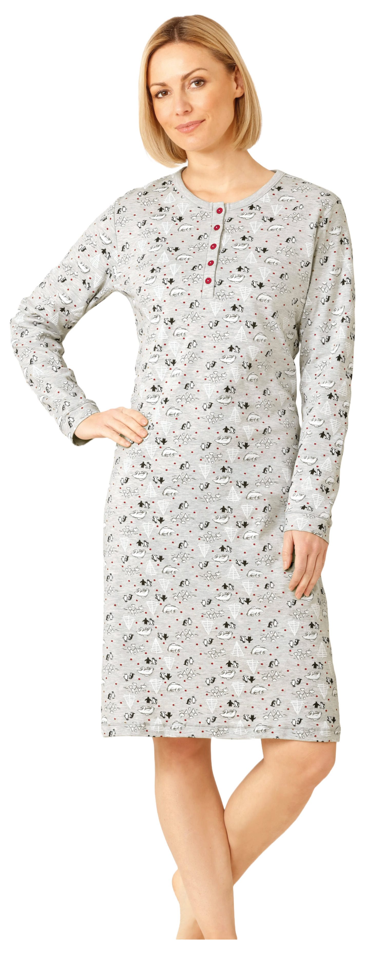 Hajo Nachthemd Damen Schlafhsirt langer Arm günstig online kaufen