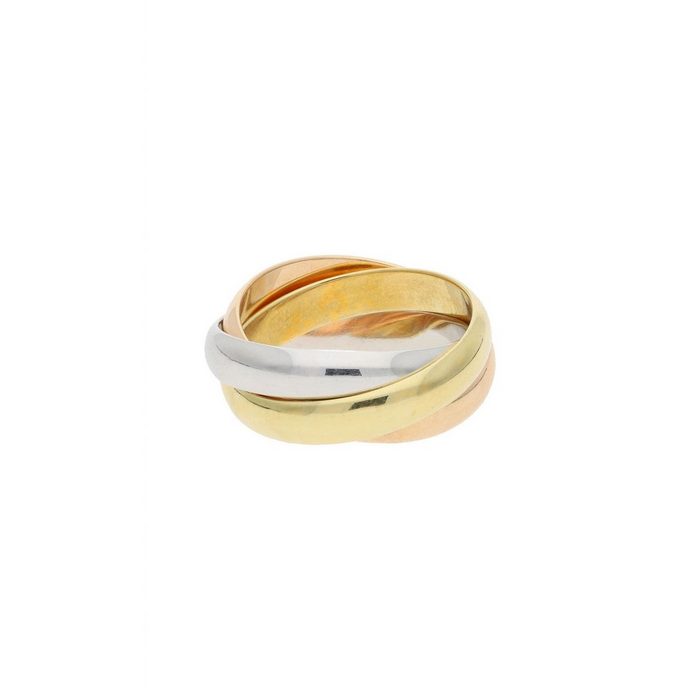 JuwelmaLux Fingerring Ring Gold Rosé- Weißgold Fingerring 52 (1-tlg) Damen Ring Gold 585/000 Roségold 585/000 Weißgold 585/000 inkl. Schmuckschachtel AN10913