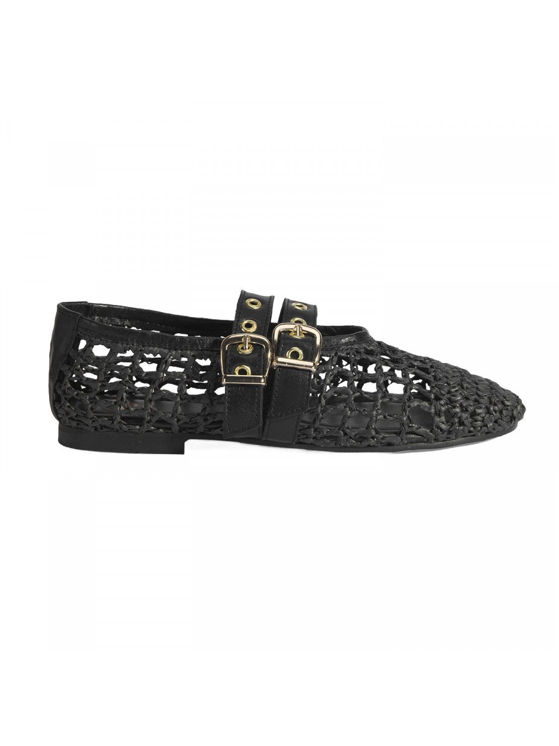Desa Desa Damen-Ballerinas – Obermaterial aus Textil und Lederfutter, Schna Ballettschuh