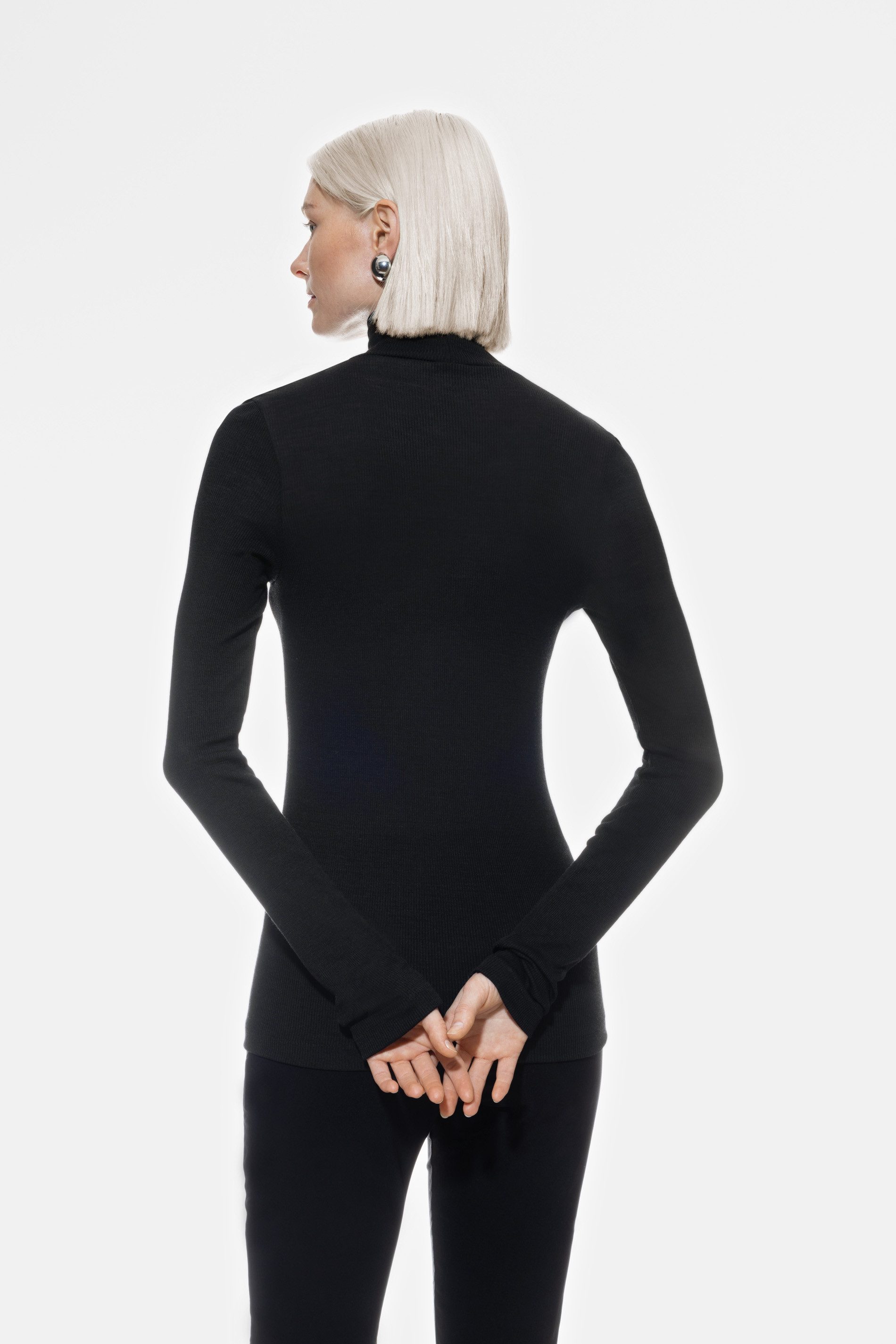 Mey Trägertop Mey Damen T-Shirt langarm Serie Wool Love Uni (1-tlg)