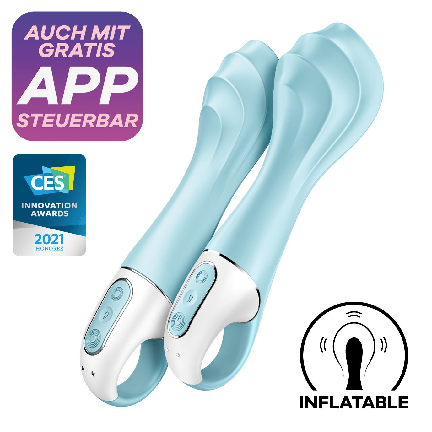 5 20cm, G-Punkt-Vibrator, Vibrator Pump Klitoris-Stimulator (1-tlg) Connect "Air Satisfyer App", Satisfyer