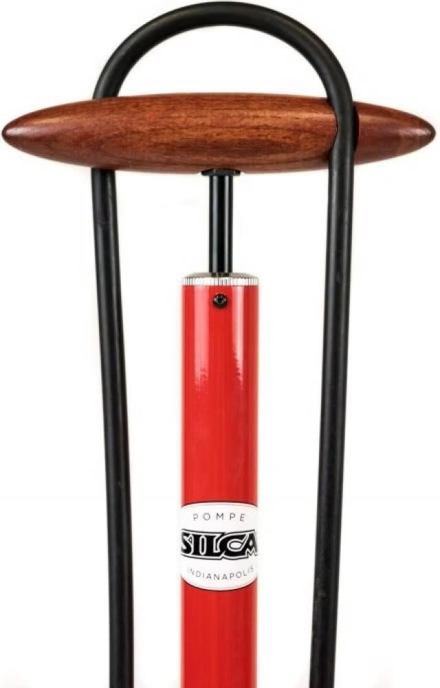 Silca Fahrradpumpe SILCA Pista Standpumpe Rot  Hochdruck-Standpumpe mit Stahlzylinder, E