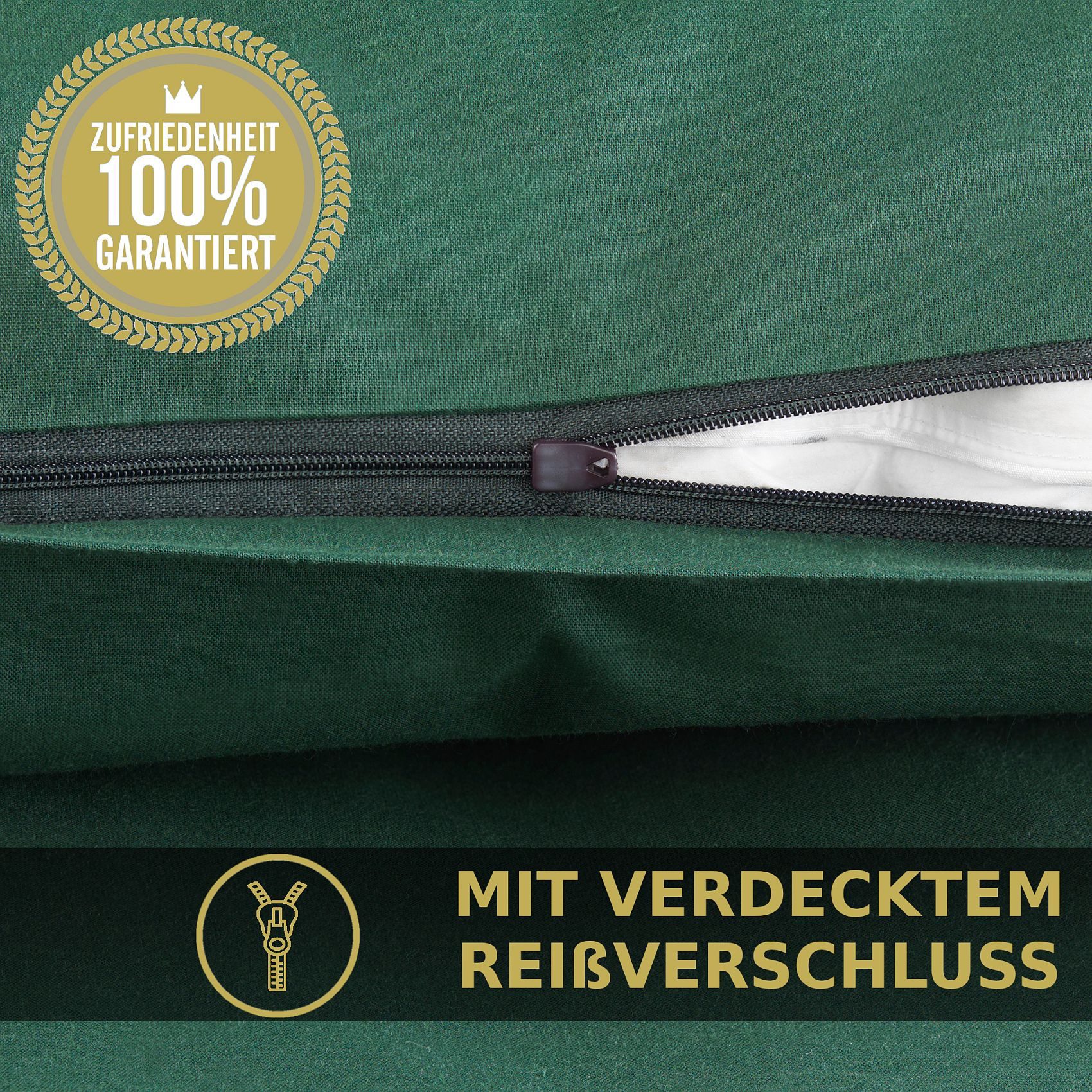 Malika Bettwäsche Baumwolle weiche Bettwäsche für gemütliche Nächte, Baumwolle, 2 teilig, Für Allergiker geeignet, pflegeleicht, angenehm weicher Stoff – Bild 4 von 5
