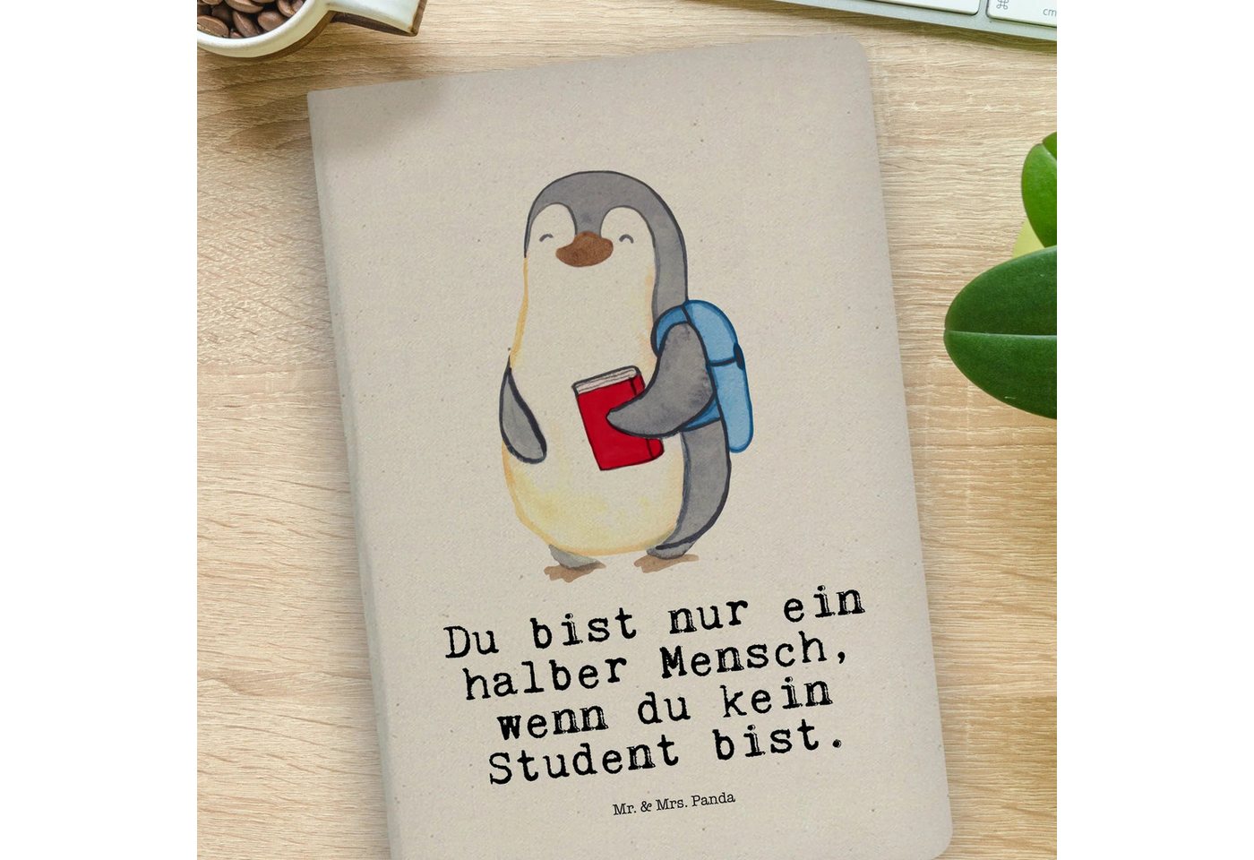 Thumbnail - Mr. & Mrs. Panda Notizbuch Student Herz - Transparent - Geschenk, Schenken, Tagebuch DIN A4, Ren Mr. & Mrs. Panda, Echte...