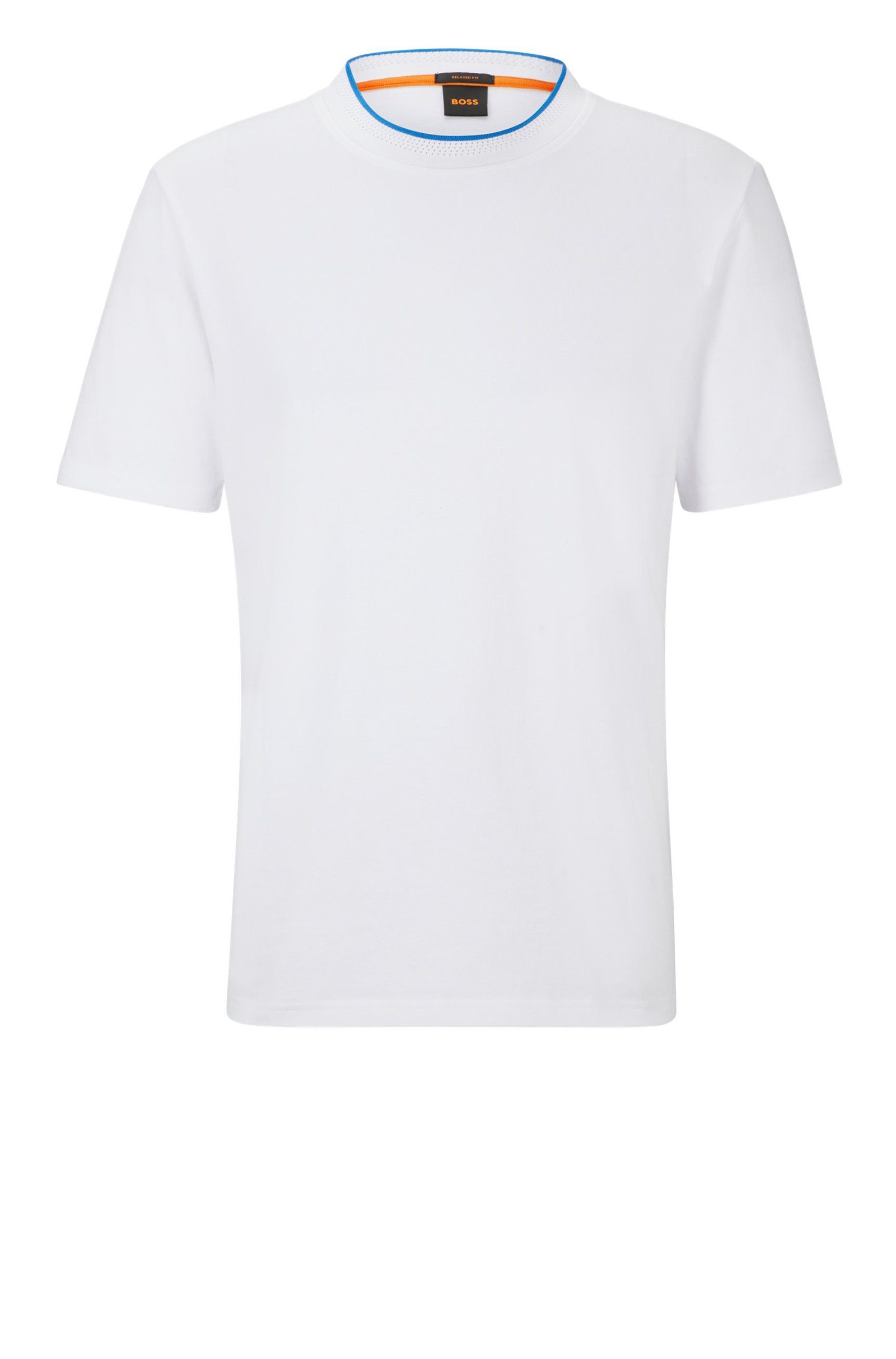 T-Shirt (1-tlg) Terete Weiß BOSS ORANGE (100)