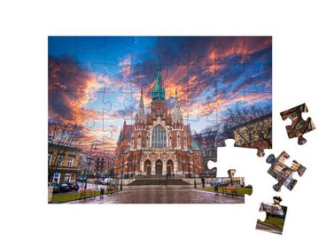 puzzleYOU Puzzle Kirche St. Joseph, Krakau, Polen, 48 Puzzleteile, puzzleYOU-Kollektionen Polen