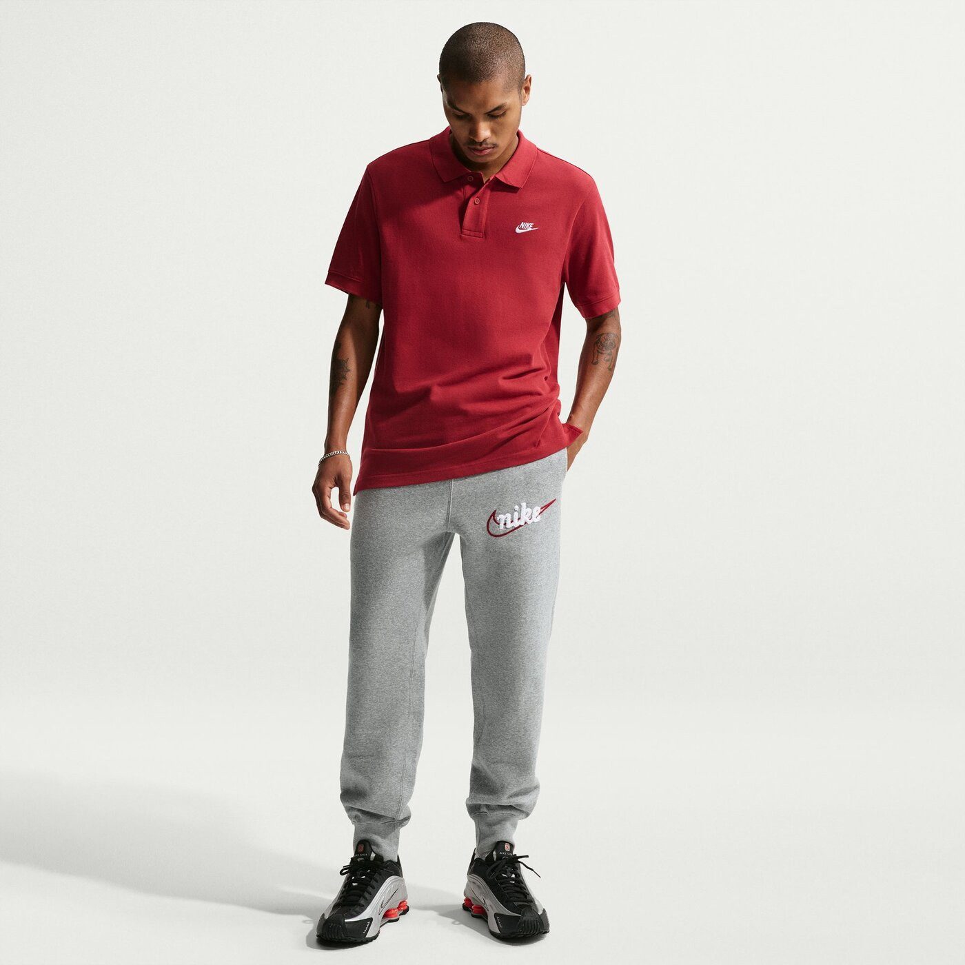 Nike Sporthose M NK CLUB BB JGGR CTB DK GREY HEATHER/LT SMOKE GREY/