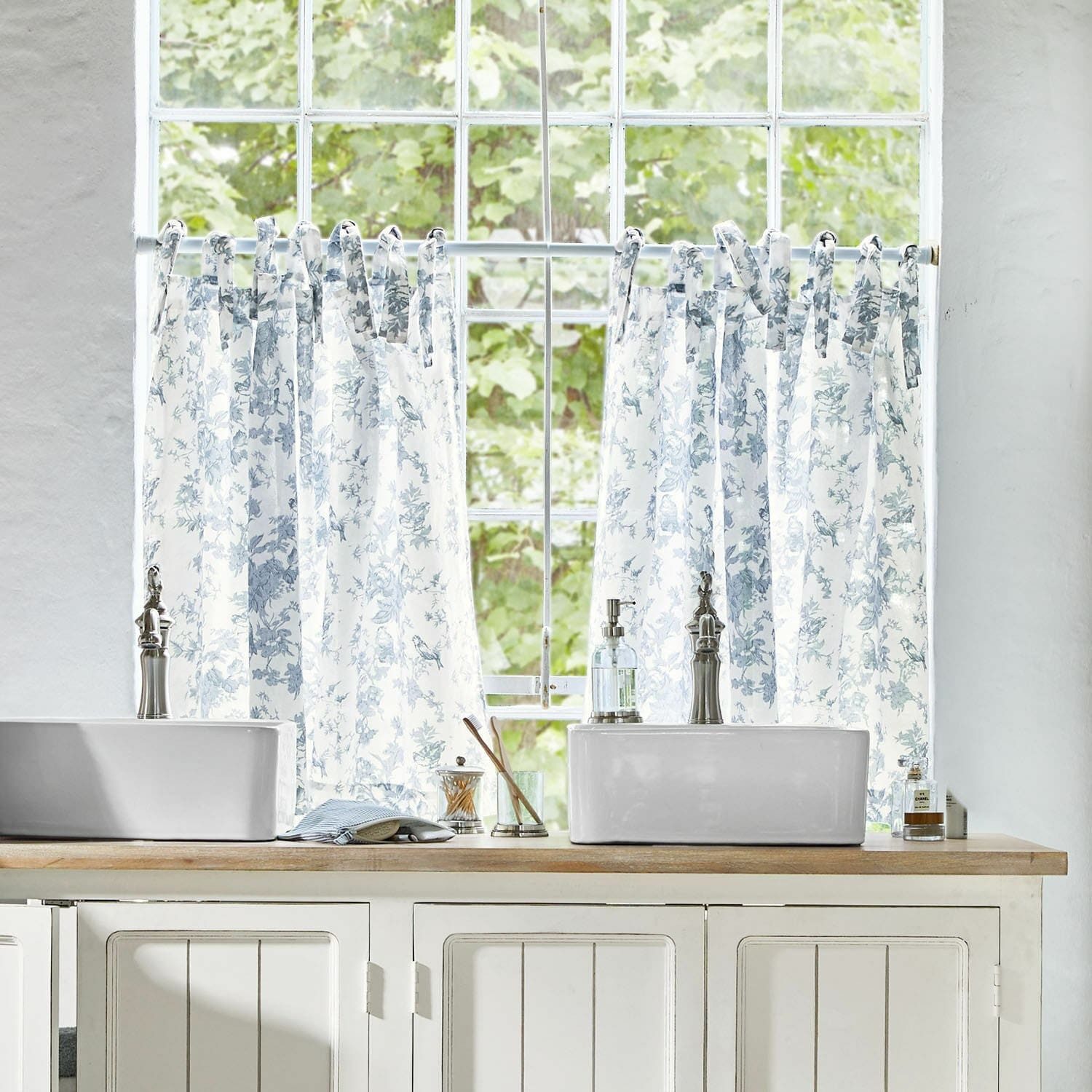 Mirabeau Scheibengardine Scheibengardine Emilie blau/beige