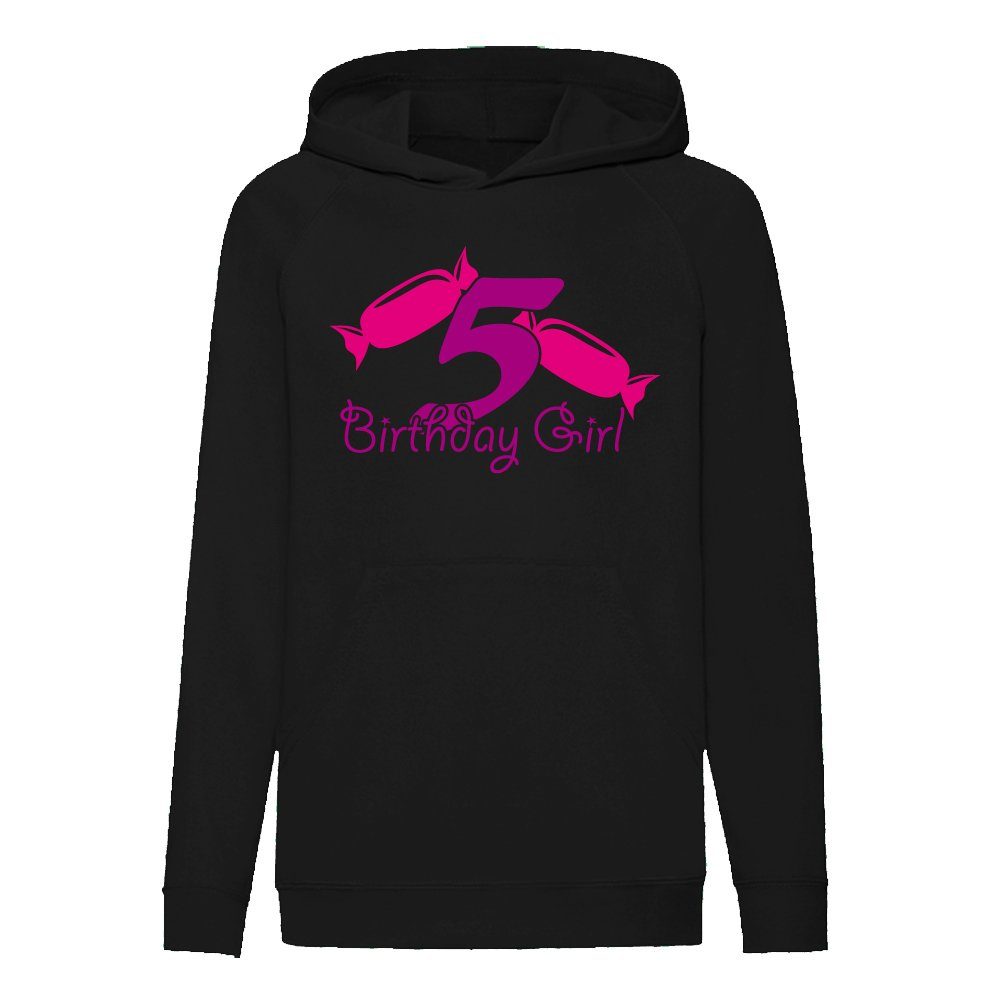 Ggraphics Hoodie 5 Birthday girl Kinder Hoodie / Kapuzenpullover