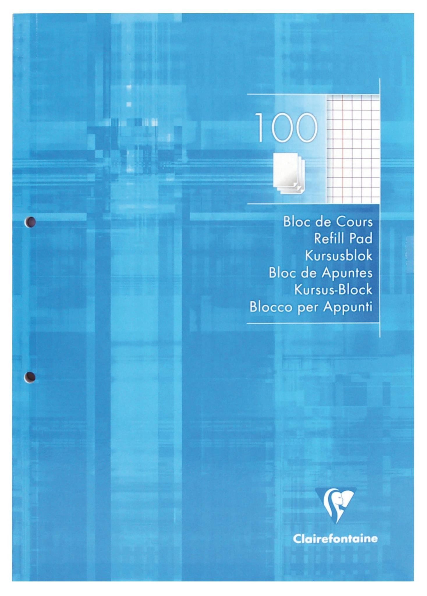 CLAIREFONTAINE Notizblock Clairefontaine Kursusblock A4 kari 2fach gel 100Bl