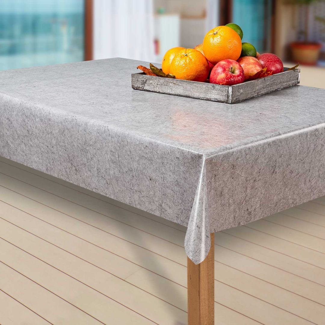 laro Tischdecke Wachstuch-Tischdecken Abwaschbar Unifarben grau/hellgrau re günstig online kaufen