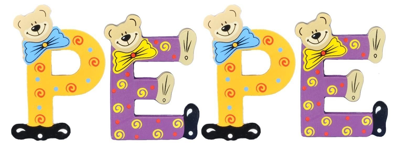 Playshoes Deko-Buchstaben (Set, 4 St), Kinder Holz-Buchstaben Namen-Set  PEPE - sortiert Farben können variieren bunt online kaufen | OTTO