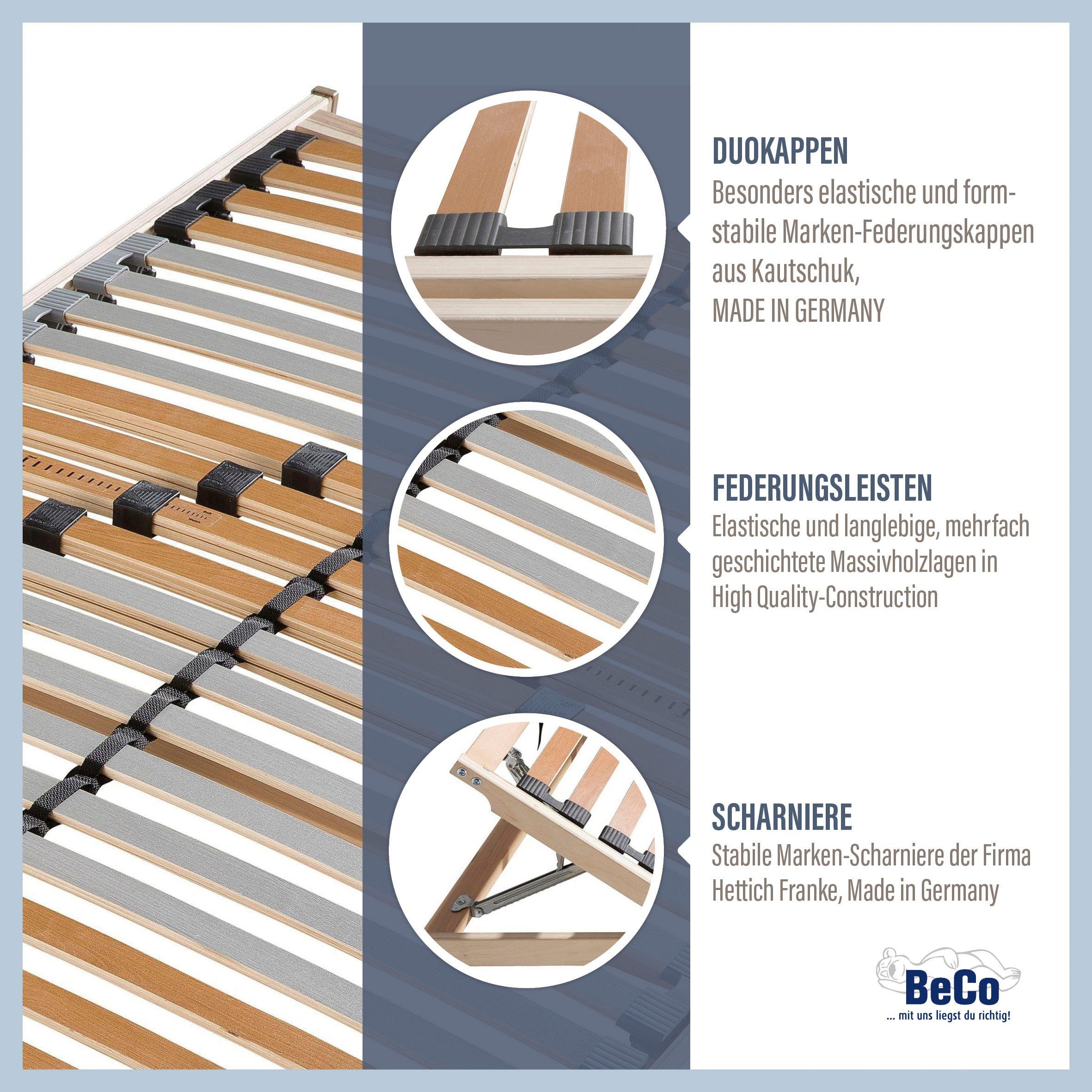 Lattenrost Medistar, Beco, Kopfteil manuell verstellbar, Fußteil manuell ve günstig online kaufen