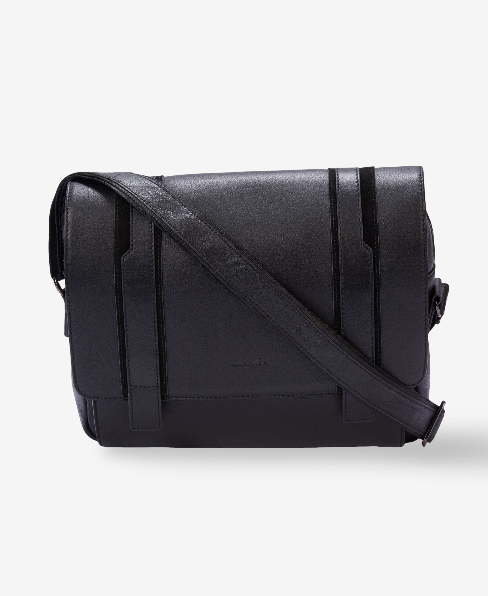 GLAMIRA Handtasche Urban Professional Schwarze Herren-Leder-Kuriertasche (1-tlg), echt Leder