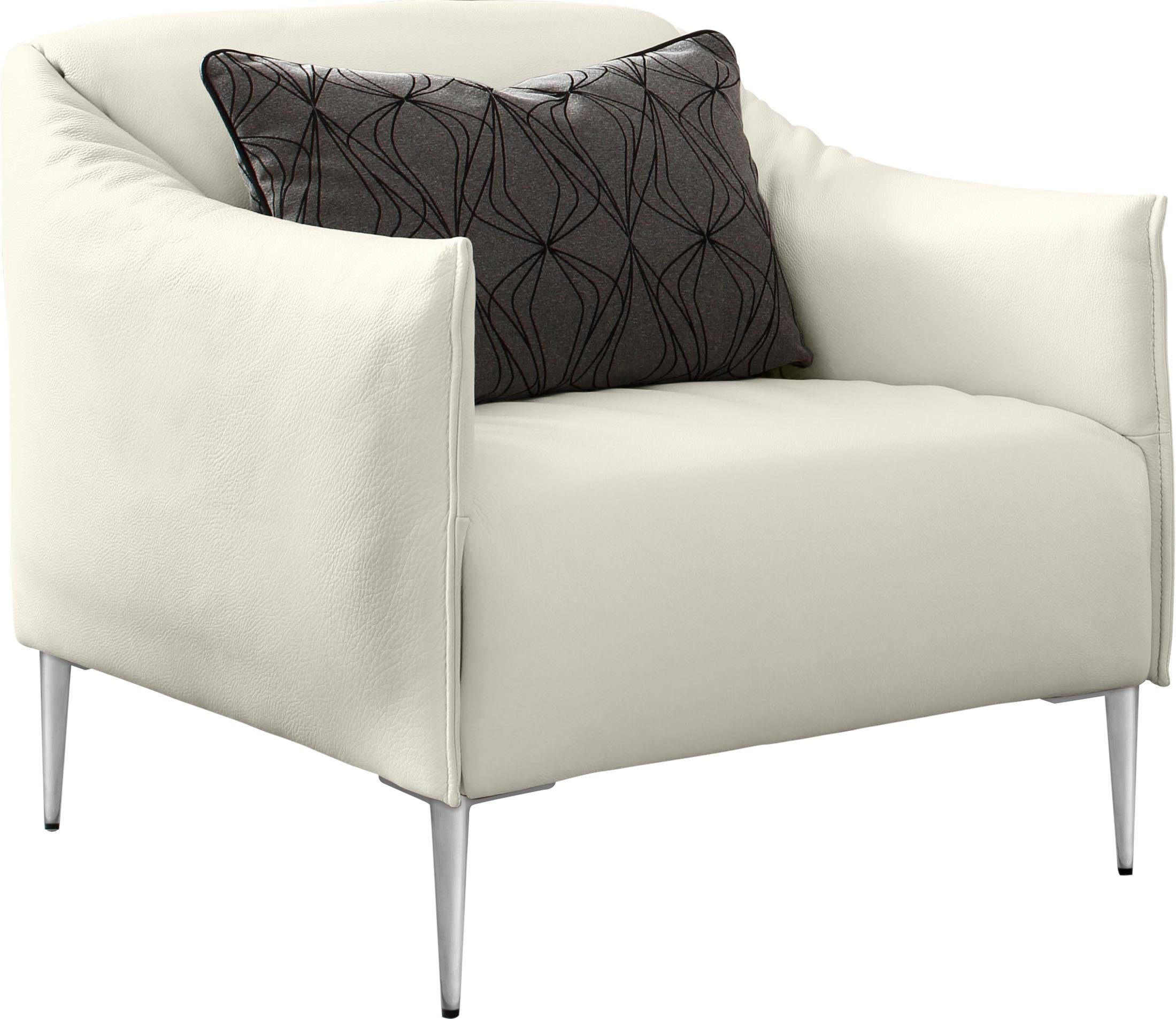W.SCHILLIG Cocktailsessel sally, mit Metallfüßen in Chrom glänzend