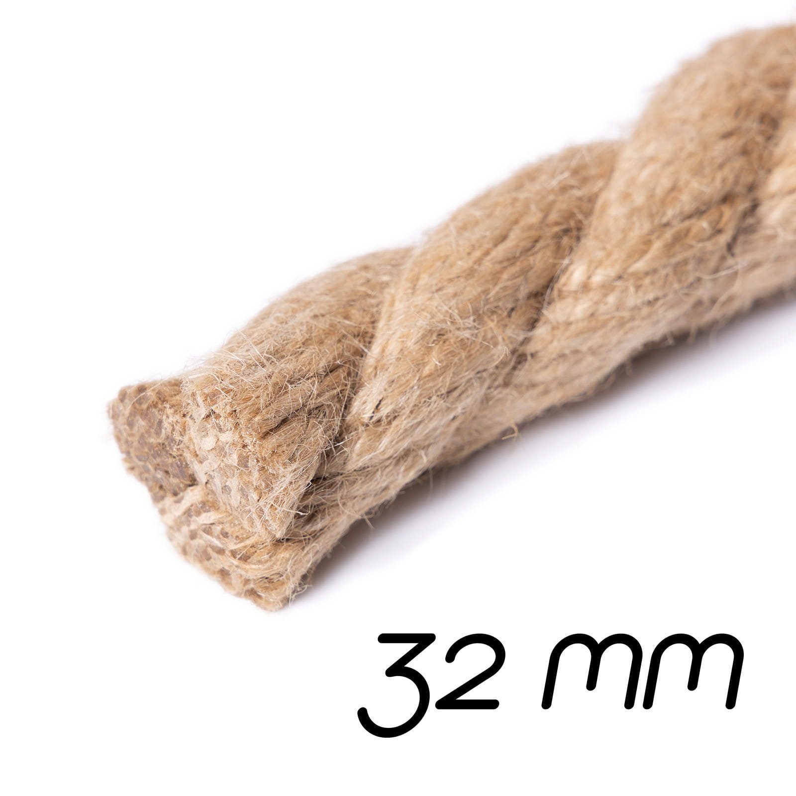 BooGardi Seil Juteseil gedreht (viele Größen · Ø 32mm x 1m), Jute Tauwerk Kordel DIY Makramee Boho Maritime Tau