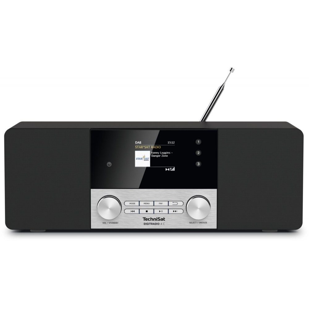 4 Silver Heimradio (Digitalradio DigitRadio (DAB) - - RDS) C UKW mit (DAB), TechniSat schwarz Digitalradio Black