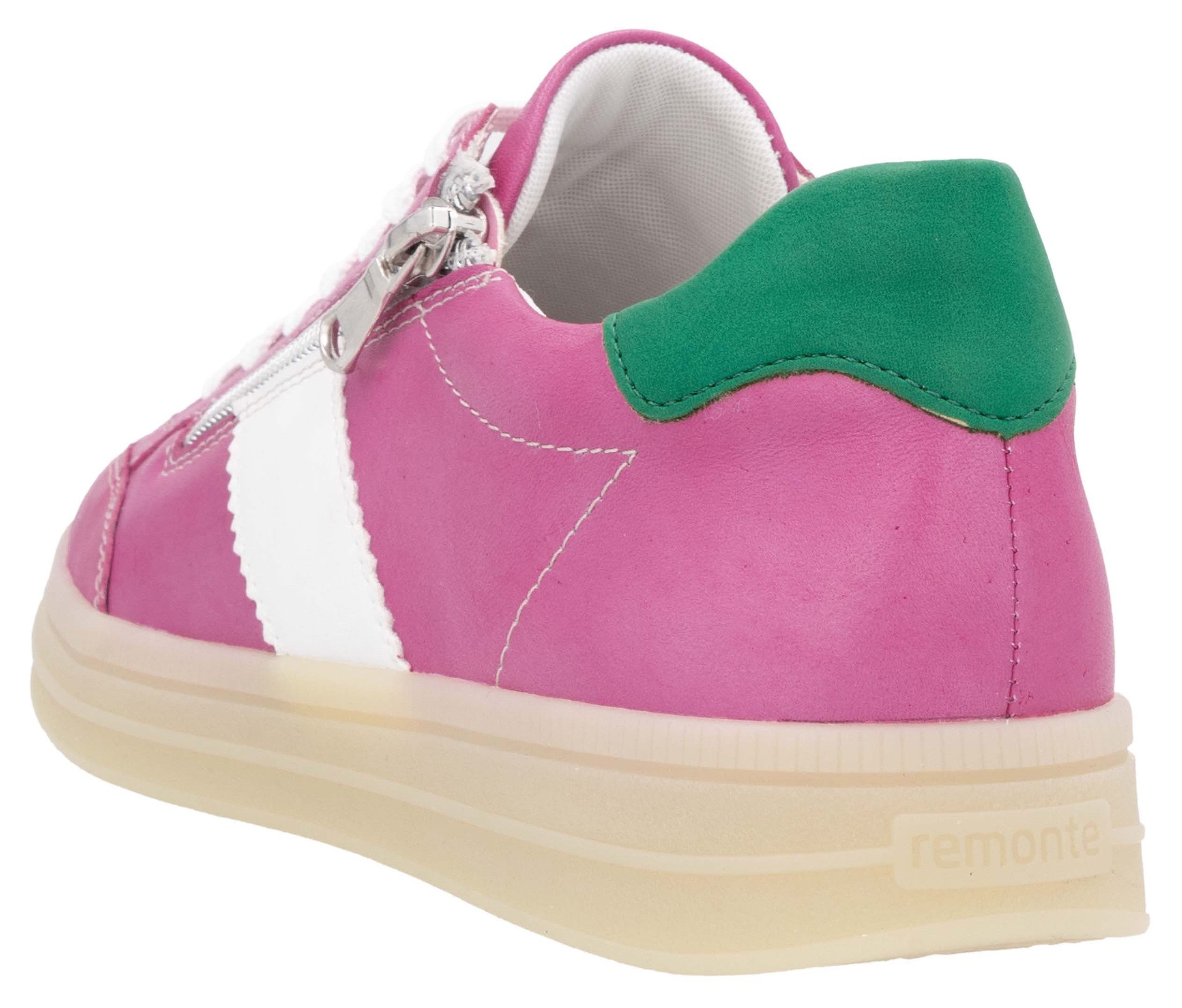 Remonte Plateausneaker, Freizeitschuh, Halbschuh, Schnürschuh, zusätzlichem Reißverschluss