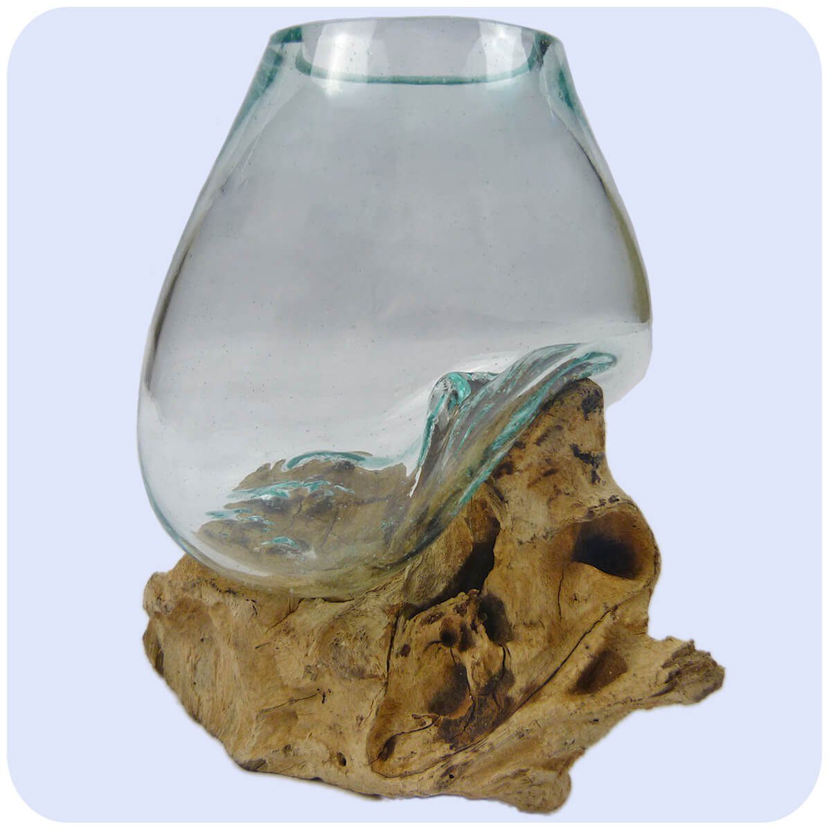 15 7 17 cm - - Glas 19 6 Wurzelholz Wurzel ø B: L: cm SIMANDRA - 17 (Vase cm, - Dekovase 16 klein), cm, GH: 14