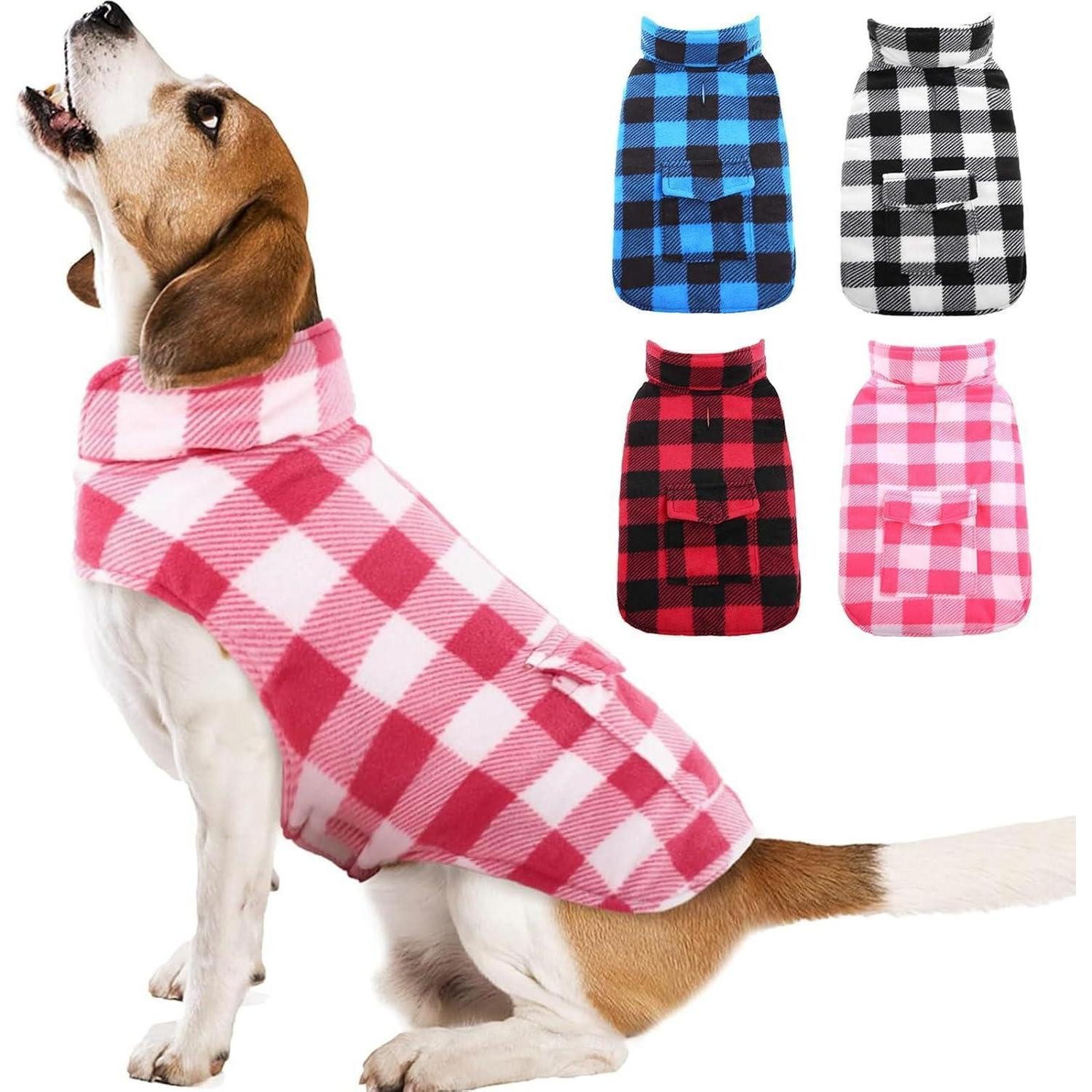 LuxusKollektion Hundemantel Wintermantel Hund wasserdicht warm Geschirrloch Outdoor M Medium Pink