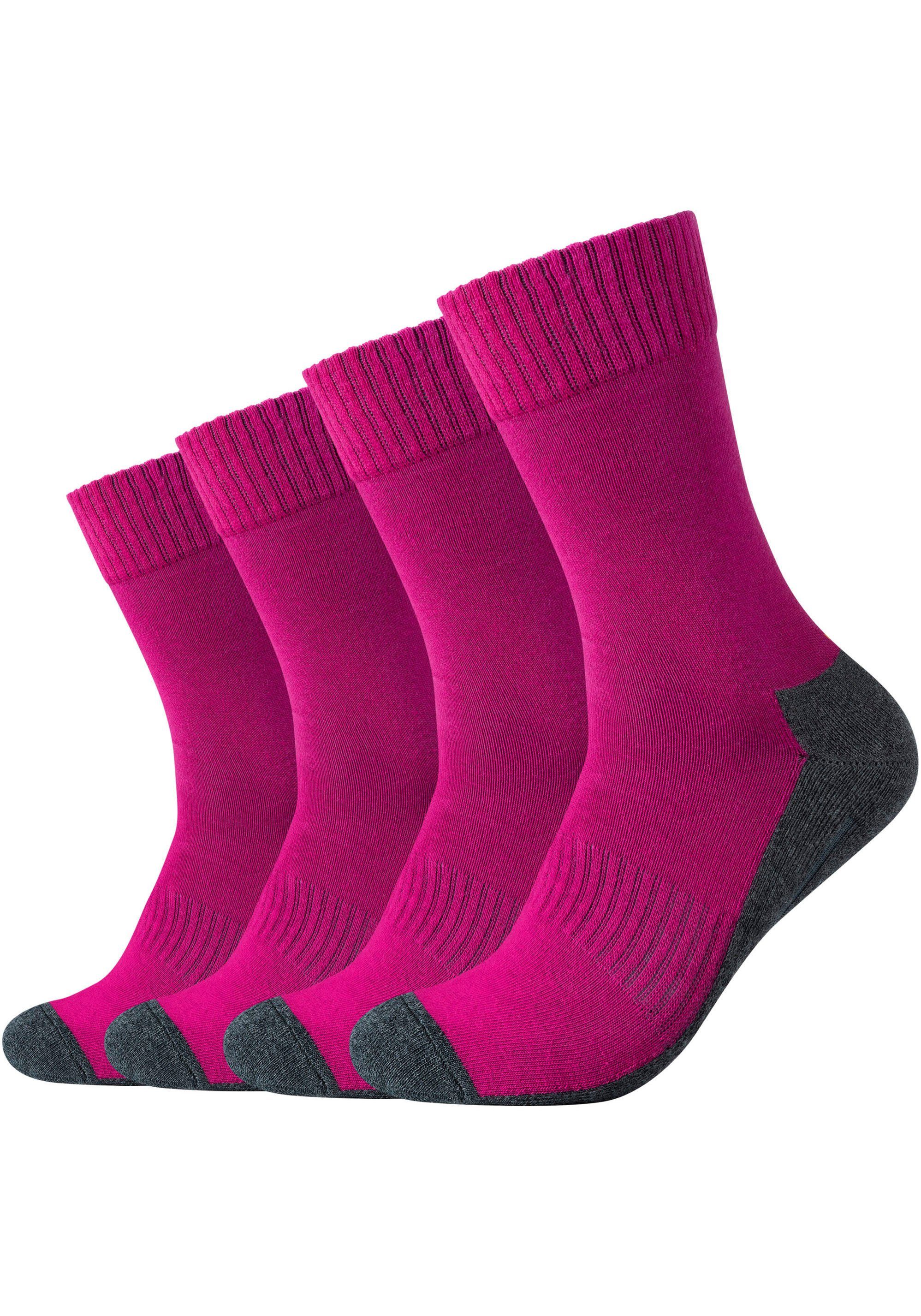 Camano feuchtigkeitsregulierend (Packung, Klima- Sportsocken Pro-Tex-Funktion: raspberry-grey 4-Paar) und