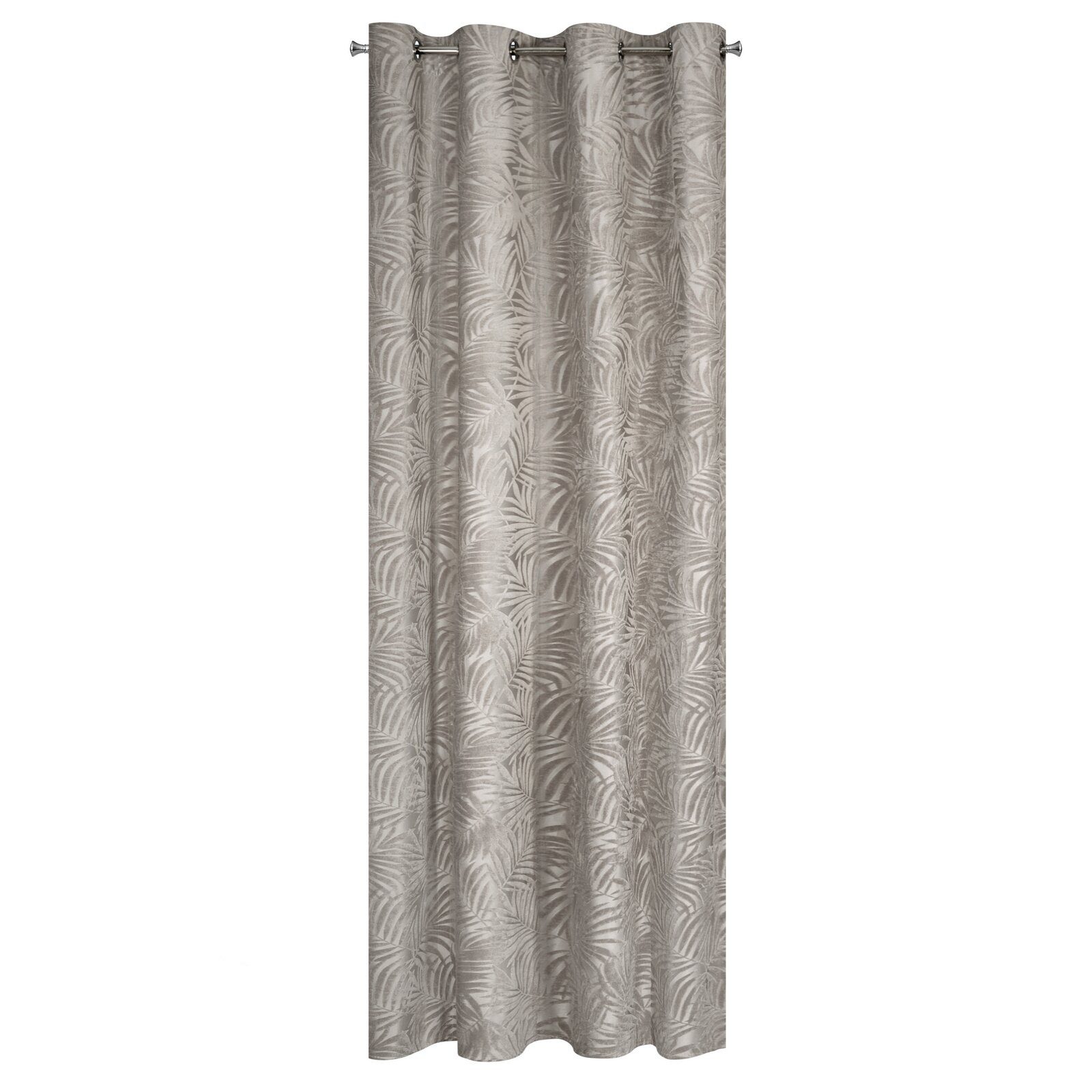 Eurofirany Vorhang Dekoschals LIVIA mit 3D-Struktur, 140 x 250 cm, Ösen, mit botanischem Muster
