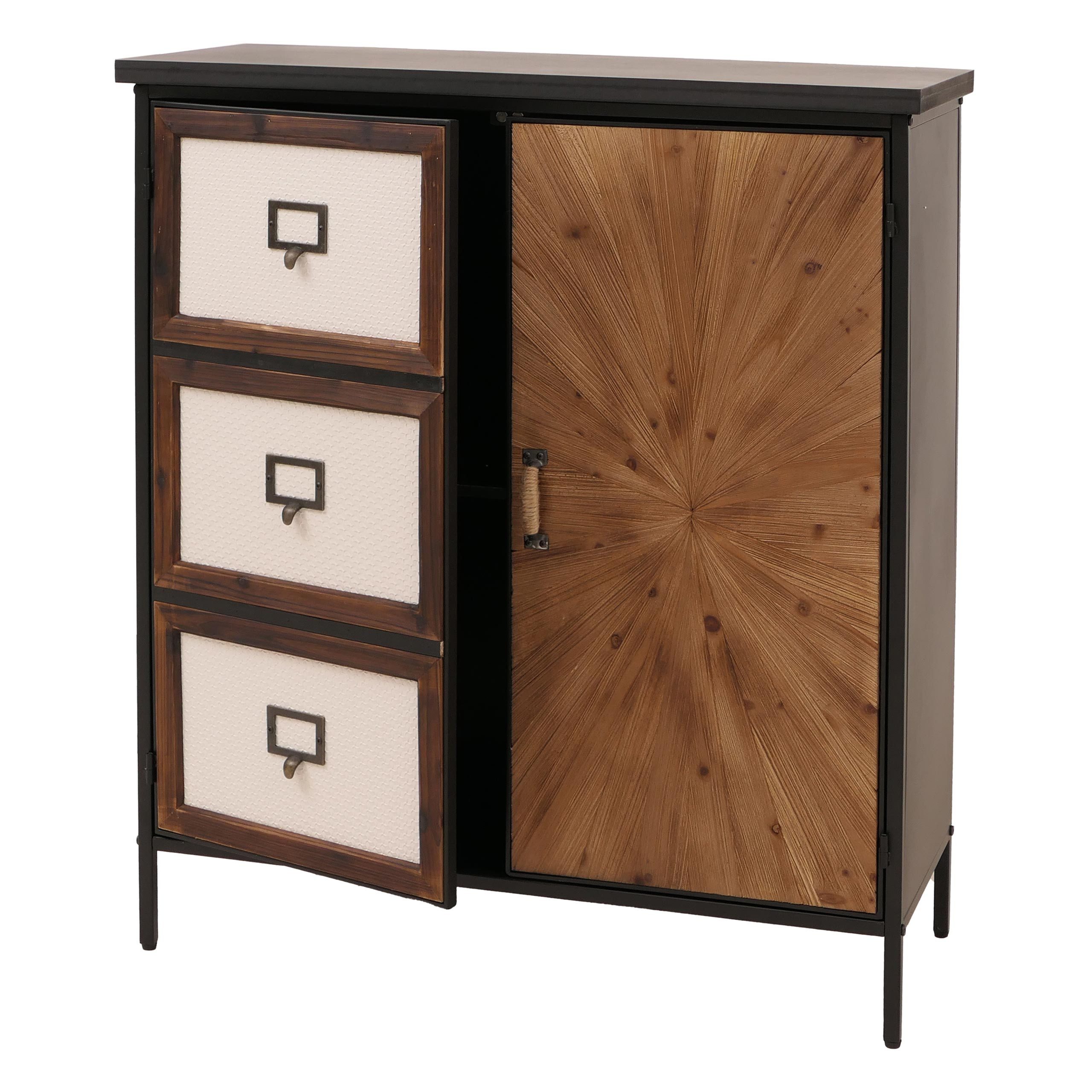 MCW Apothekerschrank MCW-O79-NH Stabiles Gestell aus Eisen
