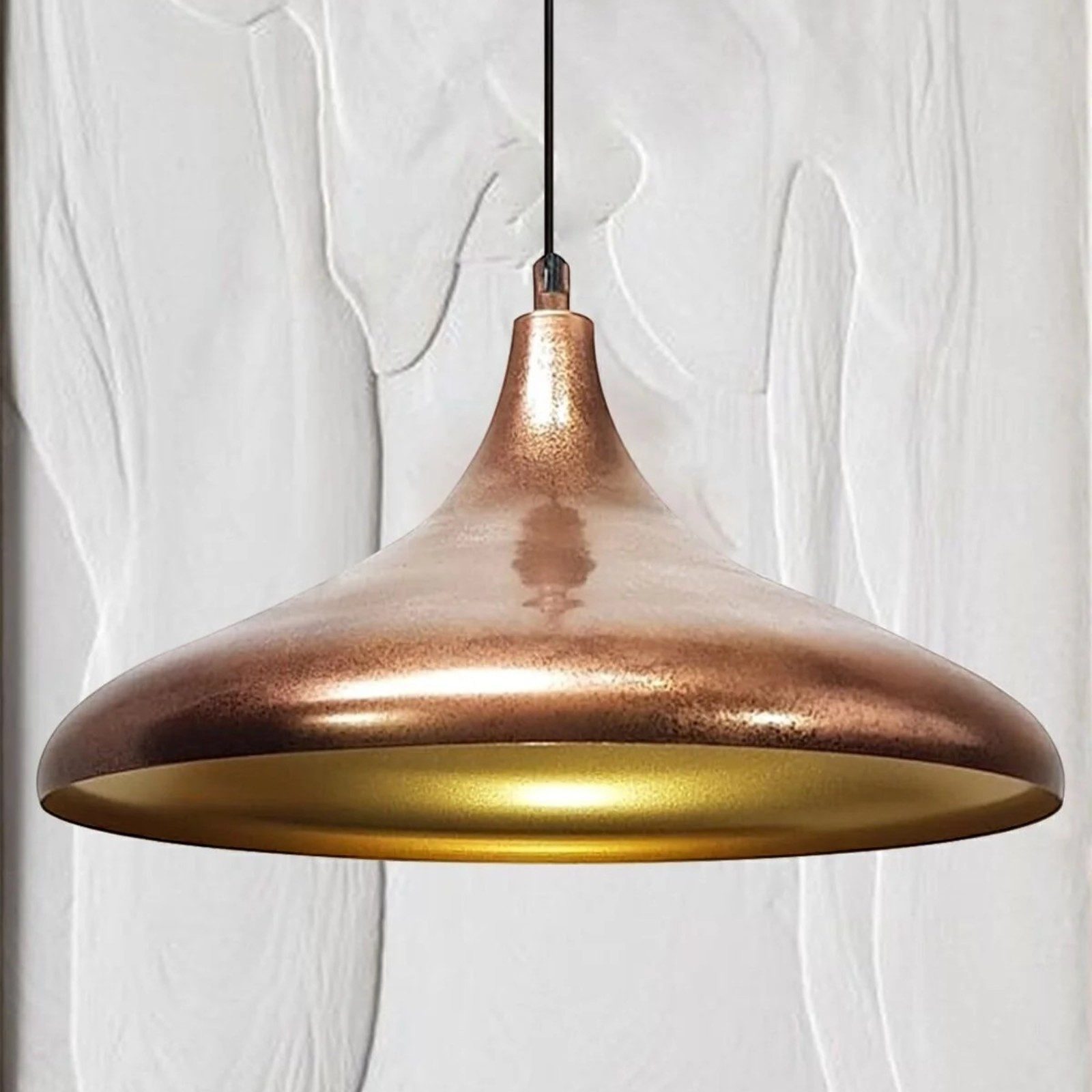 Bamyum Pendelleuchte Bamyum Pendelleuchte Durchmesser 35 cm E27 Metall Moderne Lampe, ohne Leuchtmittel