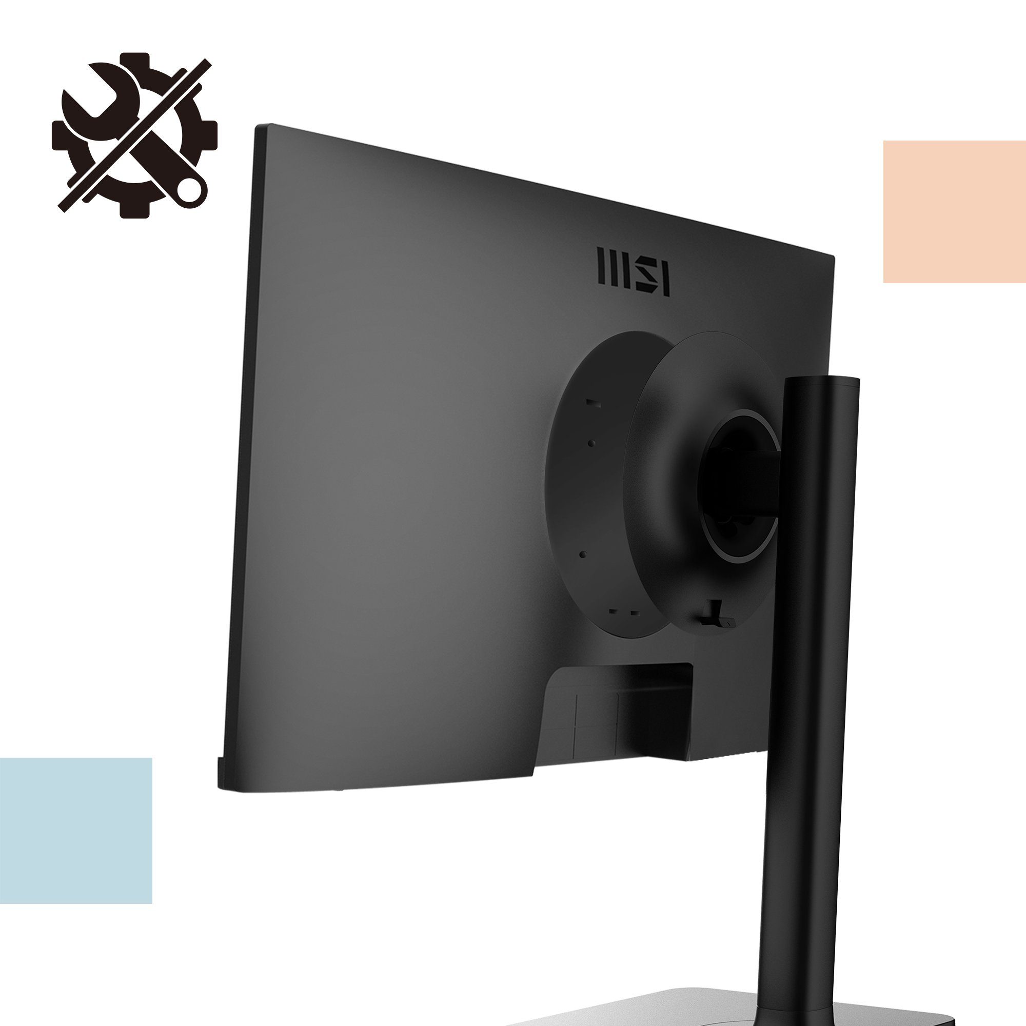 MSI Modern MD2412P LED-Monitor (60 cm/24 ", 1920 x 1080 px, Full HD, 1 ms Reaktionszeit, 100 Hz, IPS, höhenverstellbar, 3 Jahre Herstellergarantie, USB-C)