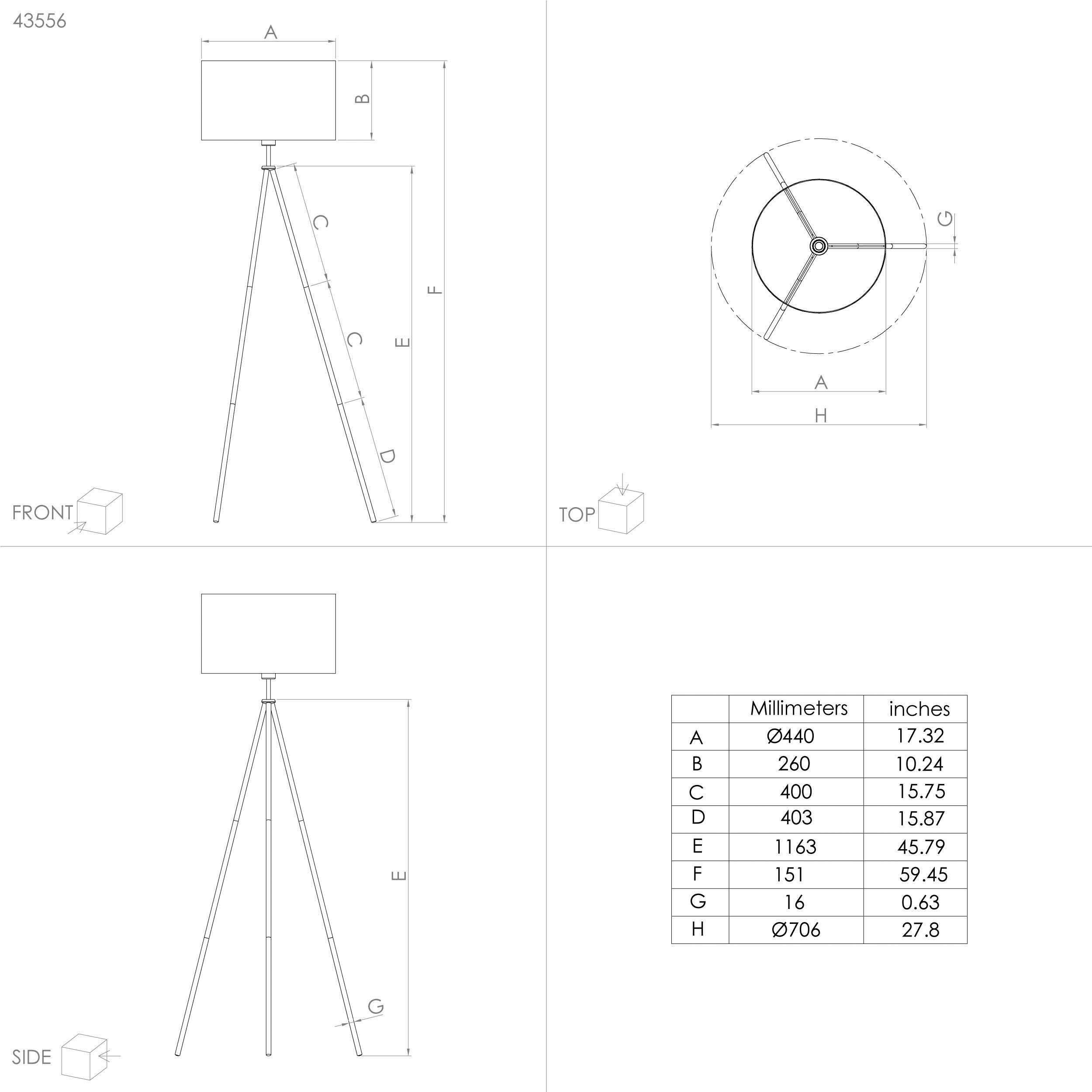 EGLO Stehlampe ARNHEM, Leuchtmittel Stahl Stehleuchte 1X40W exkl. in weiß E27 Leuchtmittel, aus - ohne wechselbar, 