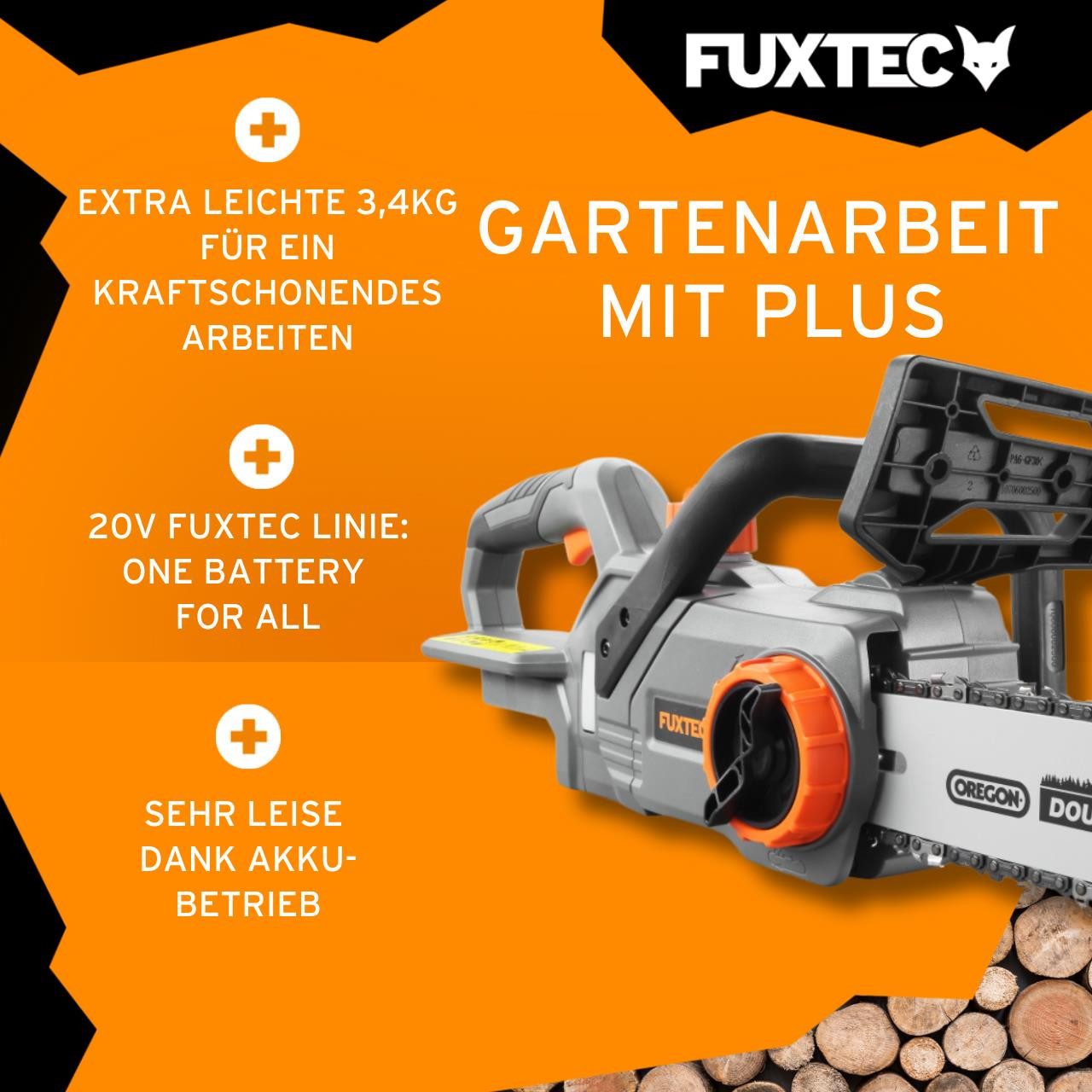 FUXTEC Akku-Kettensäge FX-E1KS20SET1