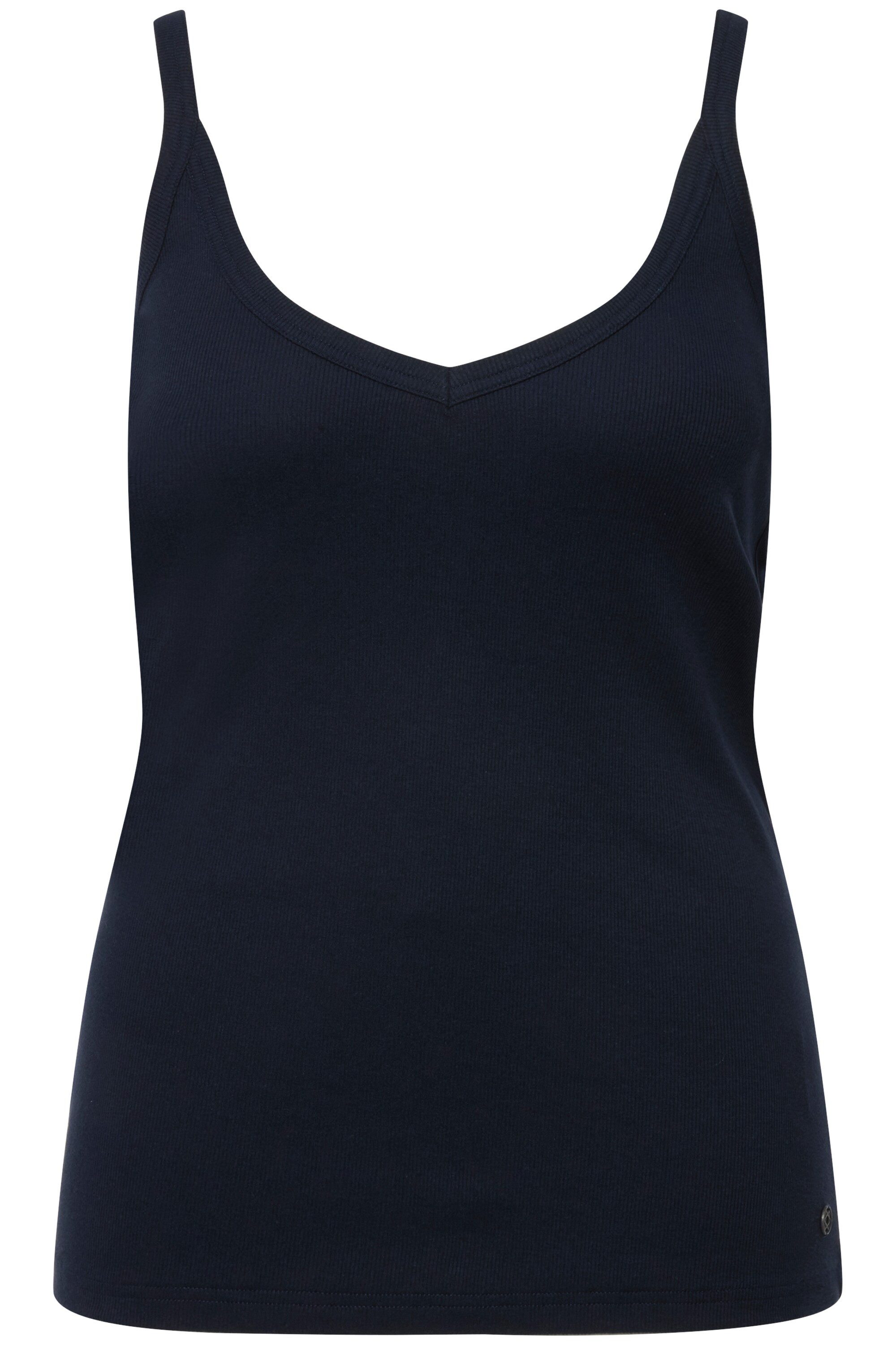 Ulla Popken Longtop Ripptop Slim V-Ausschnitt ärmellos schmale Träger günstig online kaufen