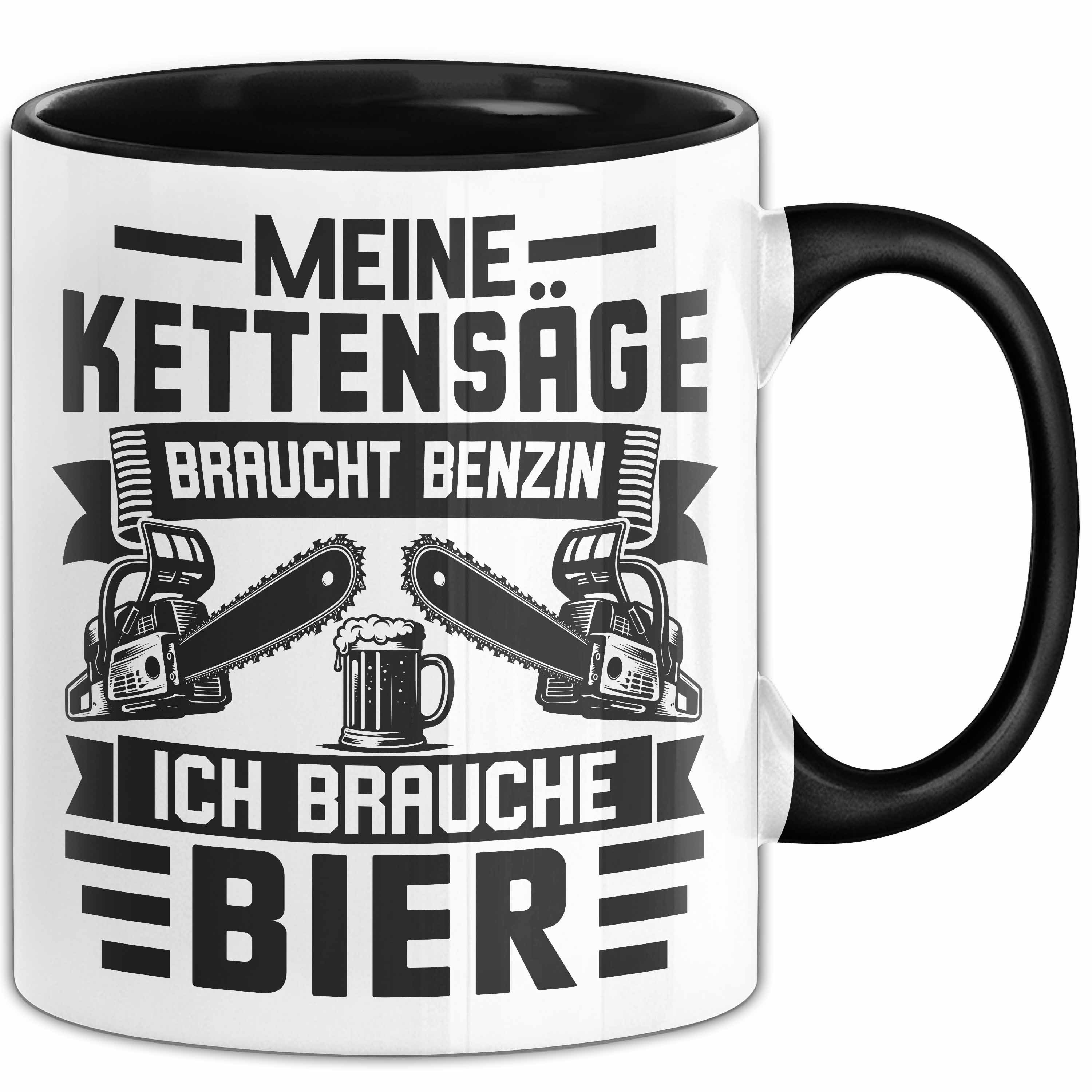 Trendation Tasse Waldarbeiter Tasse Geschenk Holz Meine Kettensägen Brauchen Benzin Und, Keramik