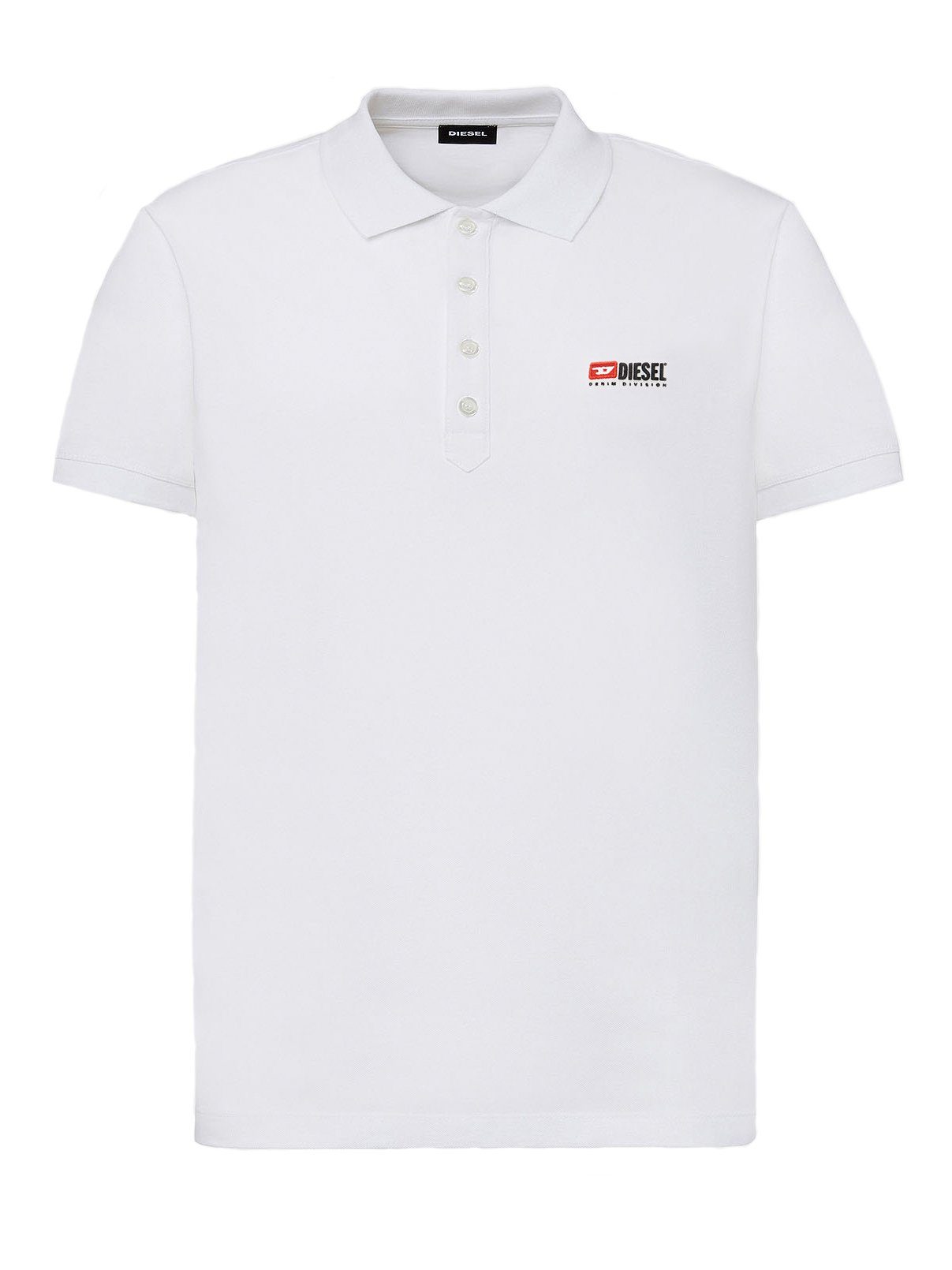 Diesel Poloshirt Kurzarm Logo Shirt - T-WEET-DIV Weiß