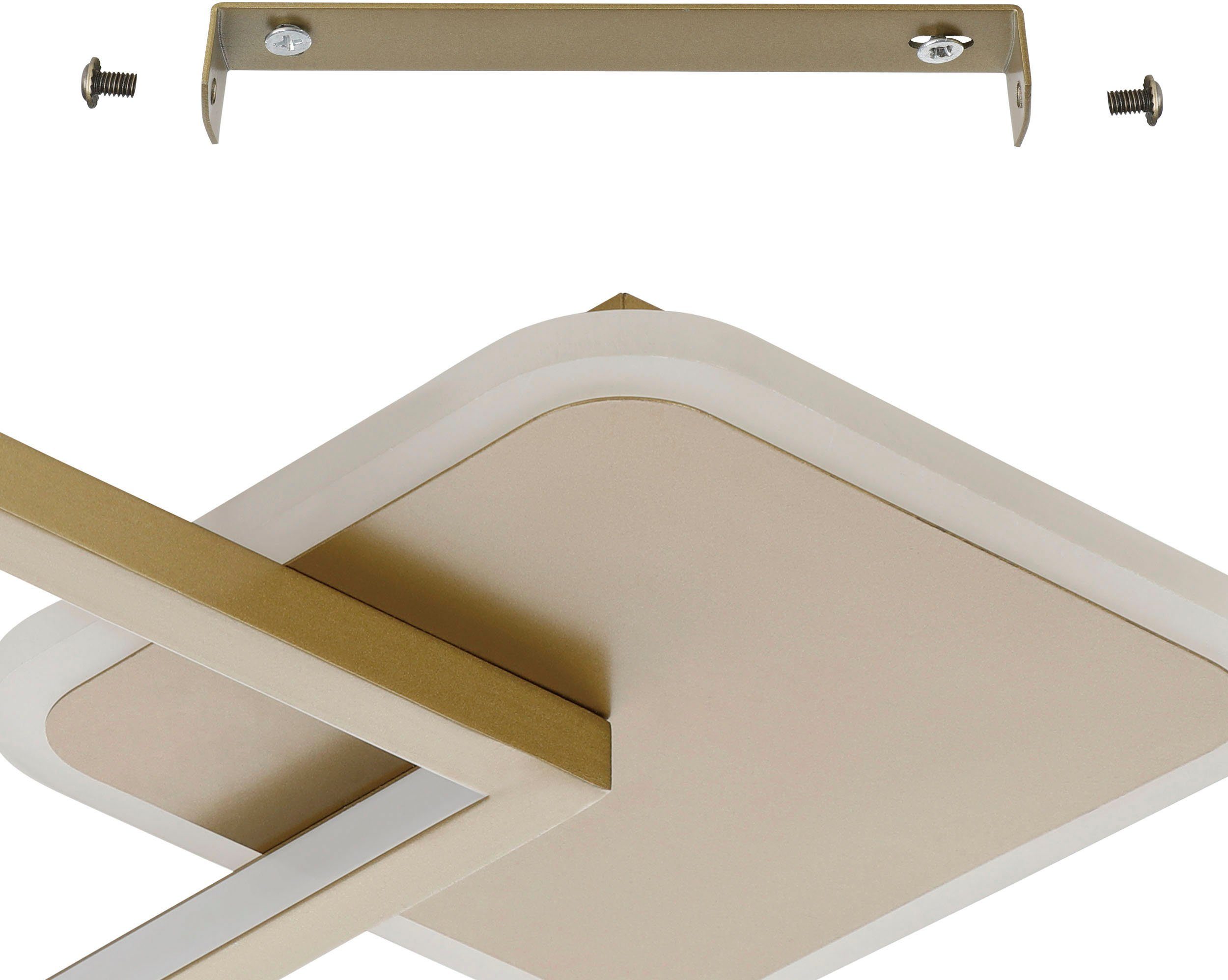 Deckenleuchte EGLO Deckenleuchte warmweiß 15W weiß fest Stahl GAFARES, aus gold kaltweiß, in LED - Alu, - integriert, und