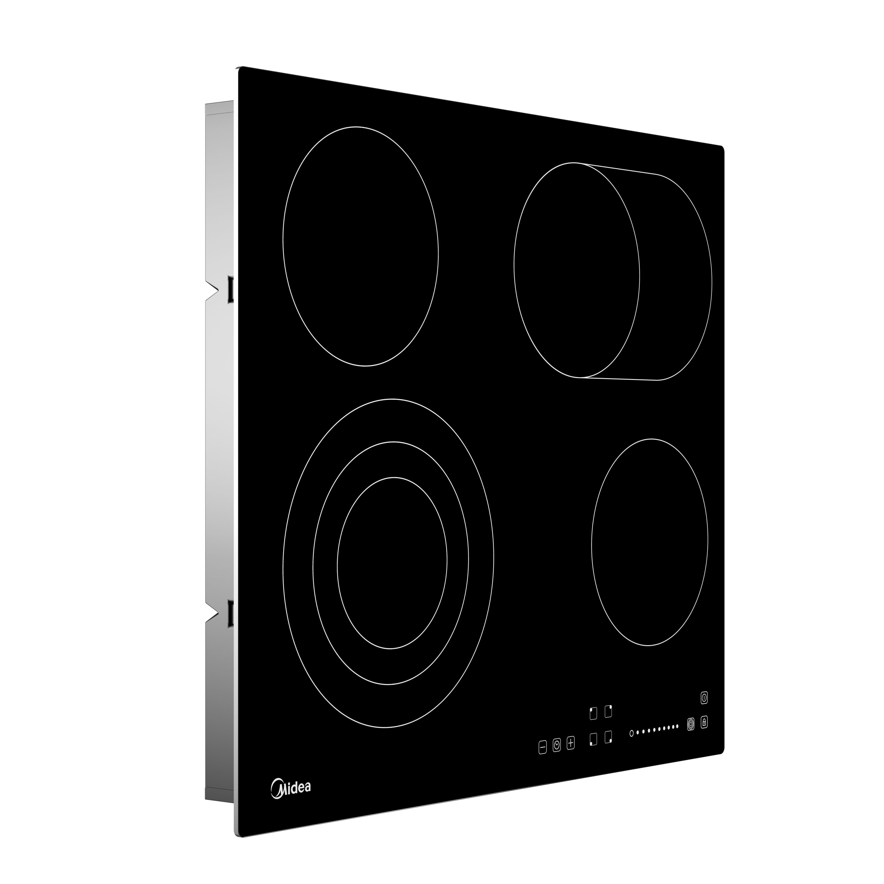 Midea Elektro-Kochfeld von SCHOTT CERAN® KF500IX, Metallrahmen